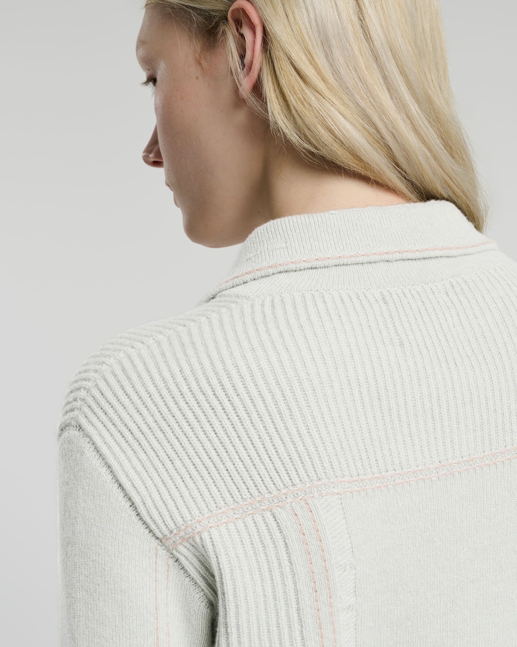 Denim fitted cashmere and cotton jacket | Barrie - Barrie