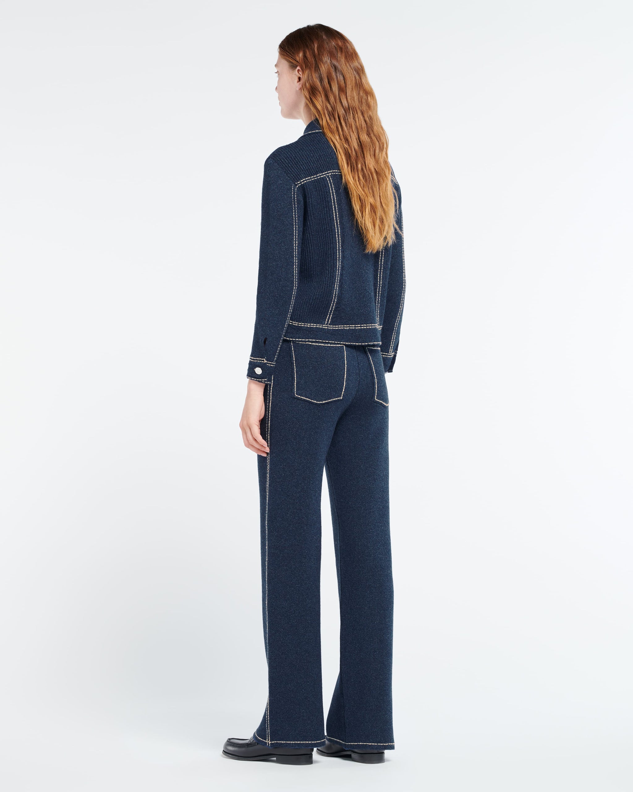 Veste Denim ajustée en cachemire et coton | Barrie - Barrie