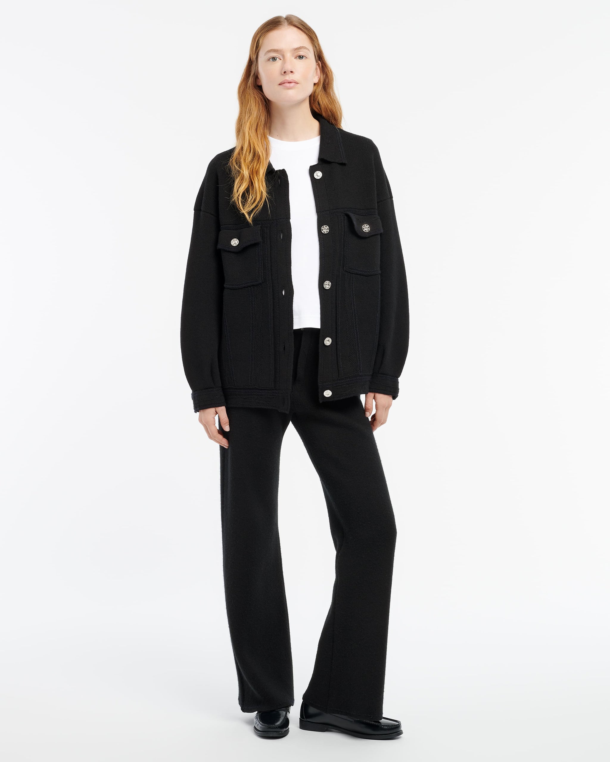 Veste Denim oversize en cachemire et coton | Barrie - Barrie