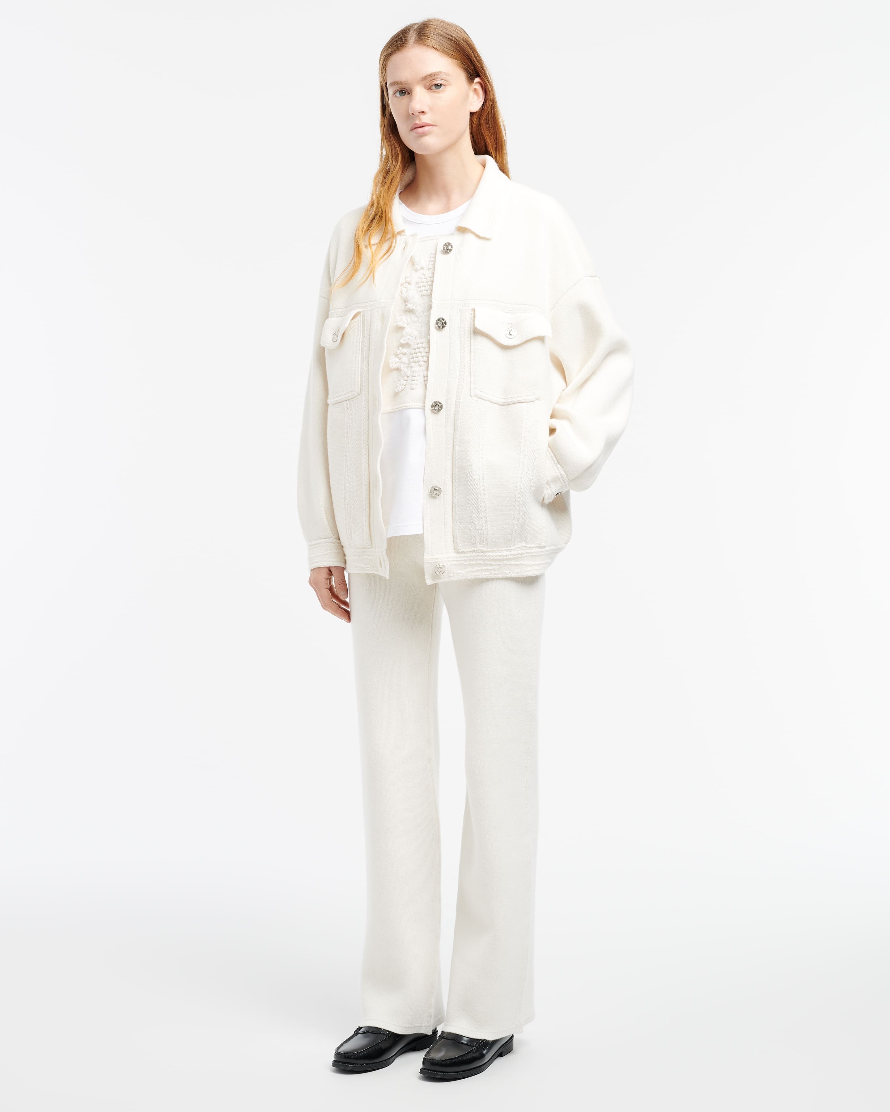 Denim oversized cashmere and cotton jacket – Barrie Denim oversized cashmere and cotton jacket – Barrie