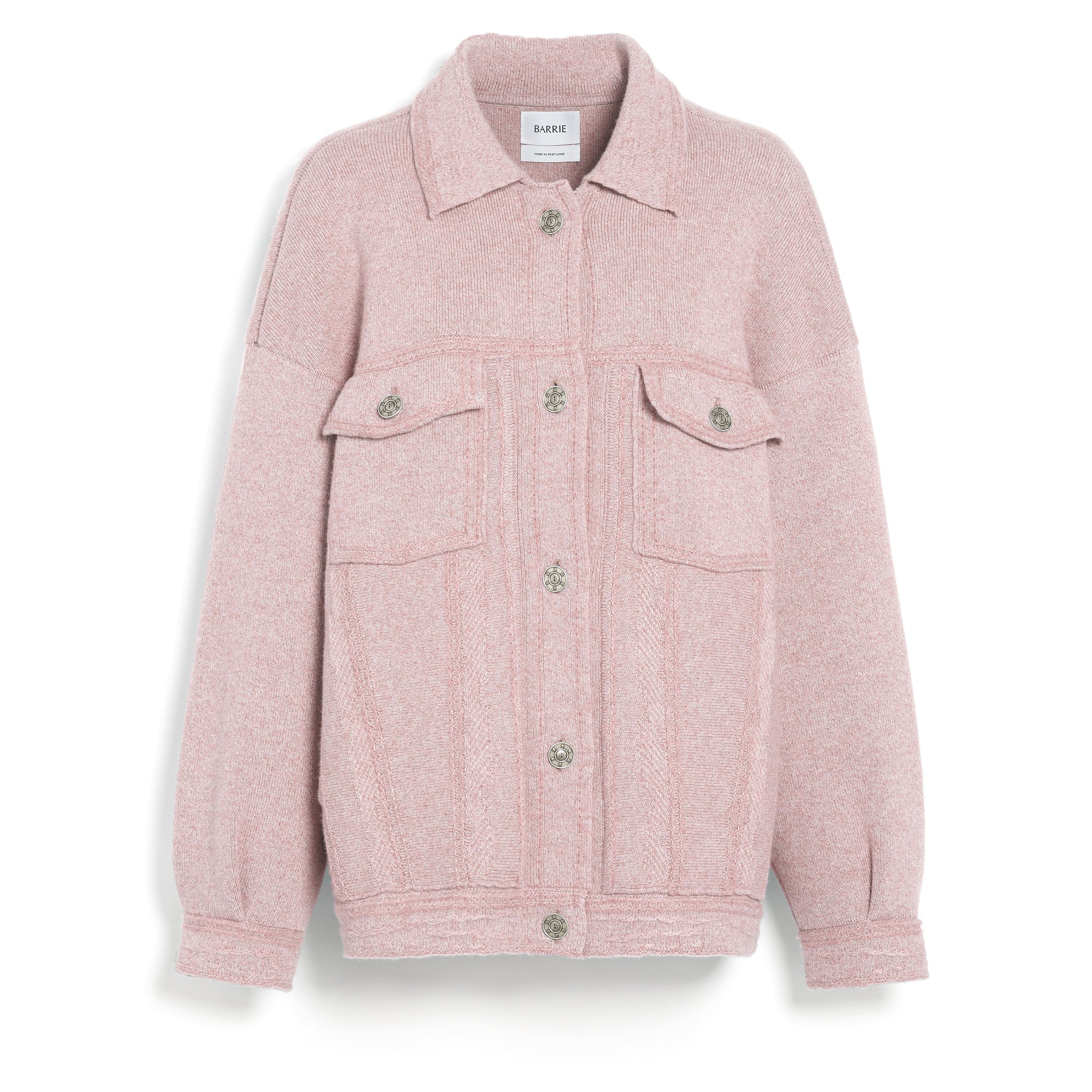 Denim oversized cashmere and cotton jacket | Barrie - Barrie