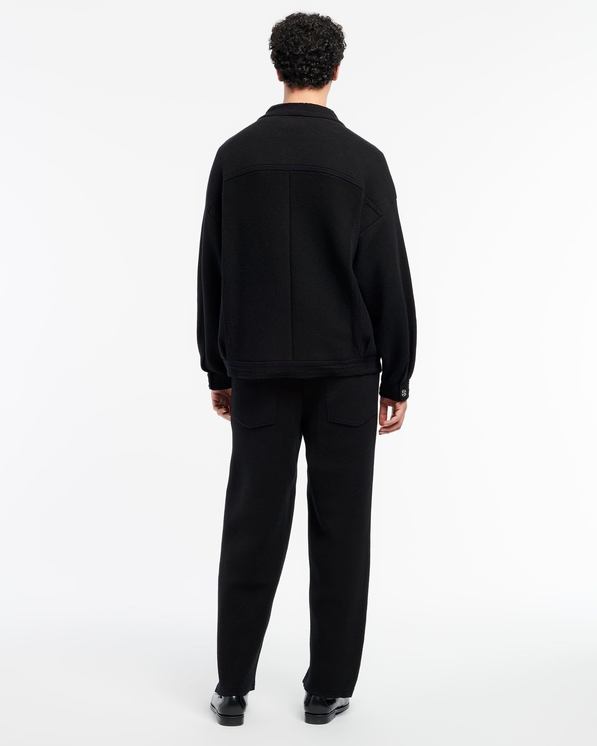 Denim oversized cashmere and cotton jacket | Barrie - Barrie