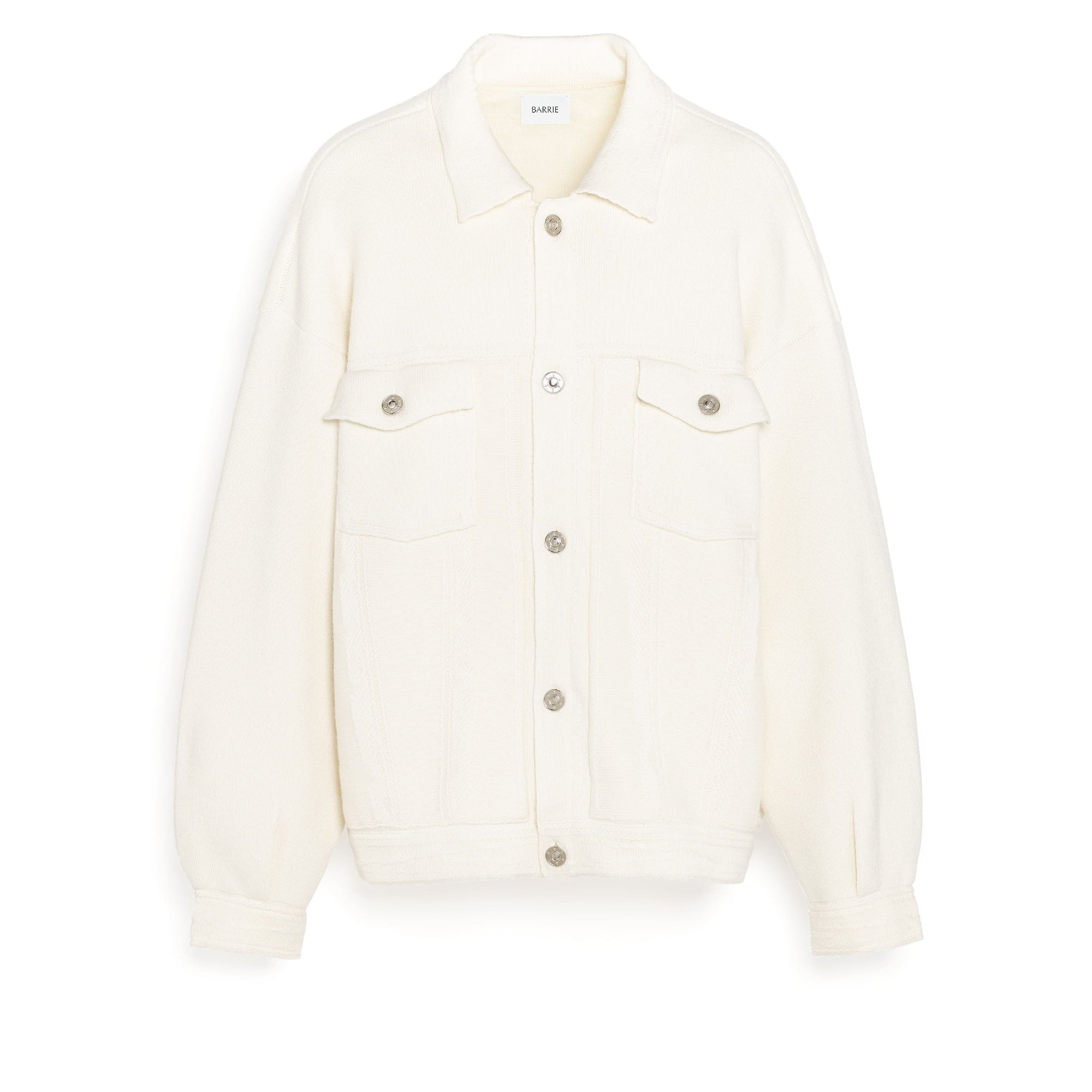 Denim oversized cashmere and cotton jacket | Barrie - Barrie