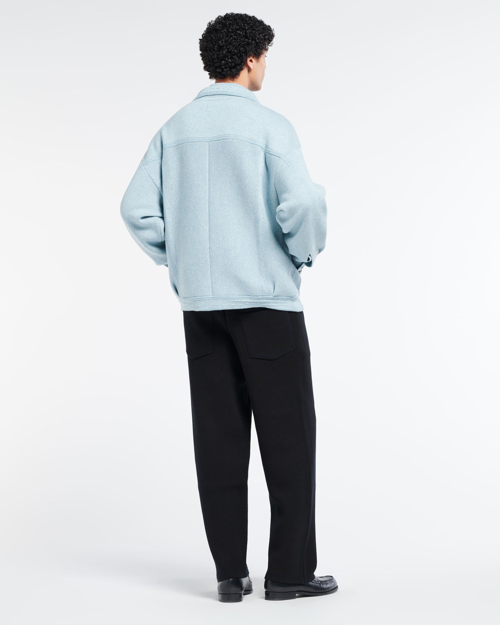 캐시미어와 면 오버사이즈 데님 재킷 | Barrie - Barrie