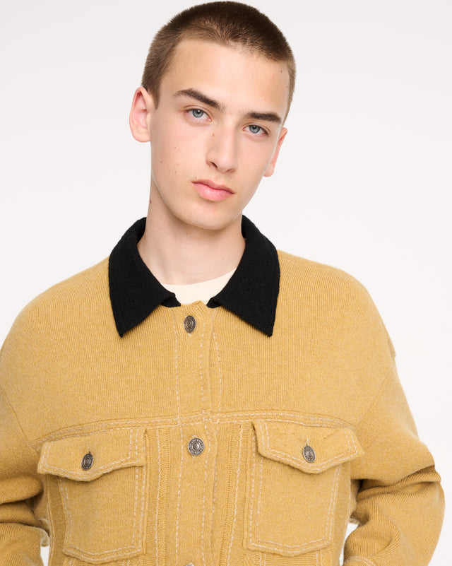 Veste Denim oversize en cachemire et coton | Barrie - Barrie