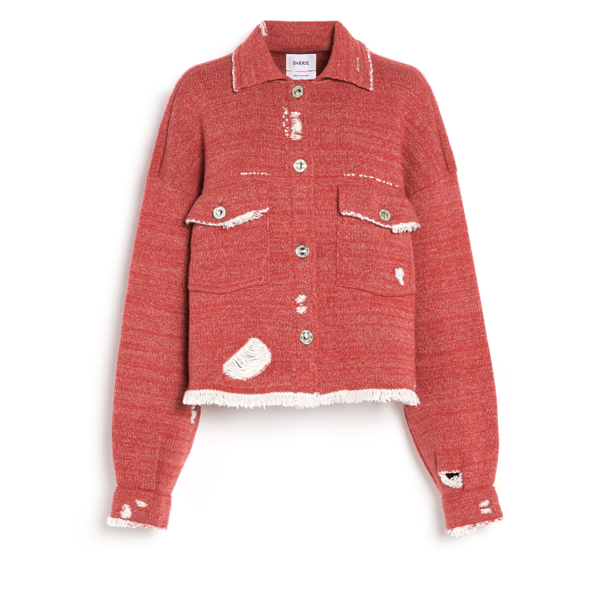 Veste Denim à franges en cachemire et coton | Barrie - Barrie