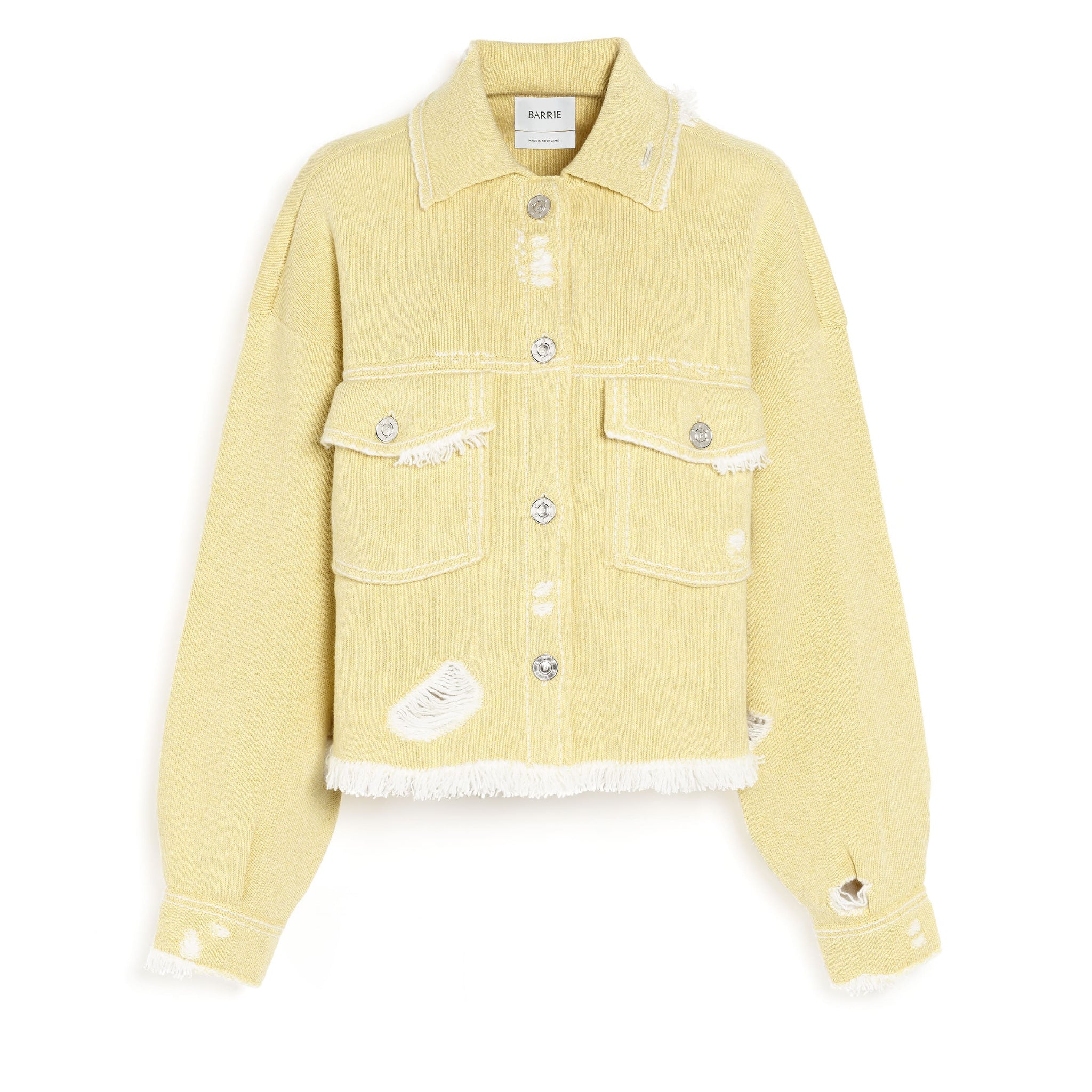 Veste Denim à franges en cachemire et coton - Barrie