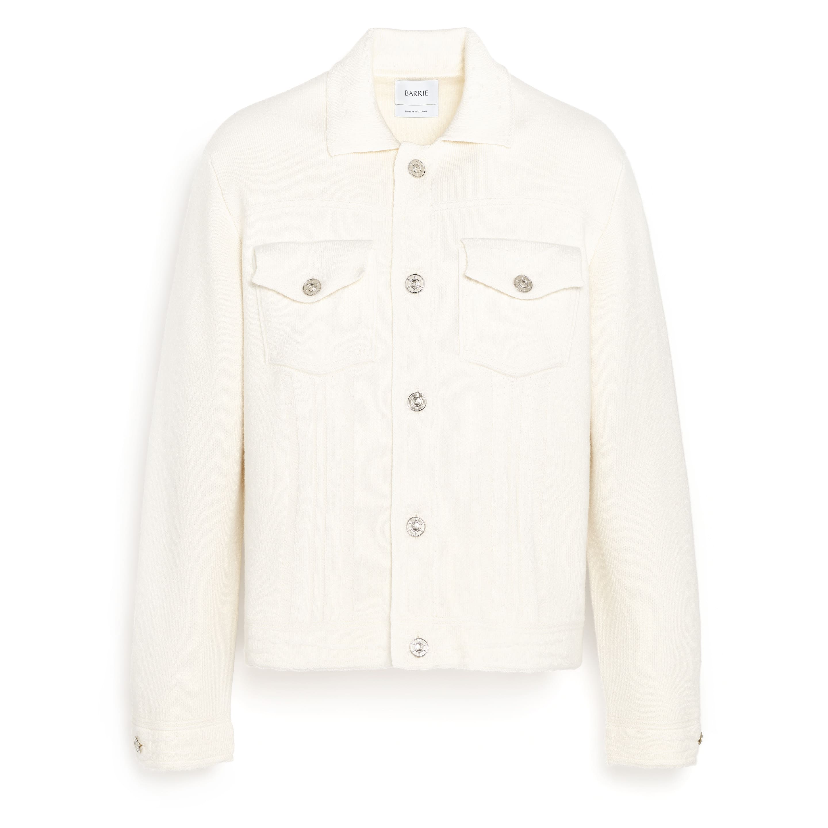 Denim cashmere and cotton jacket