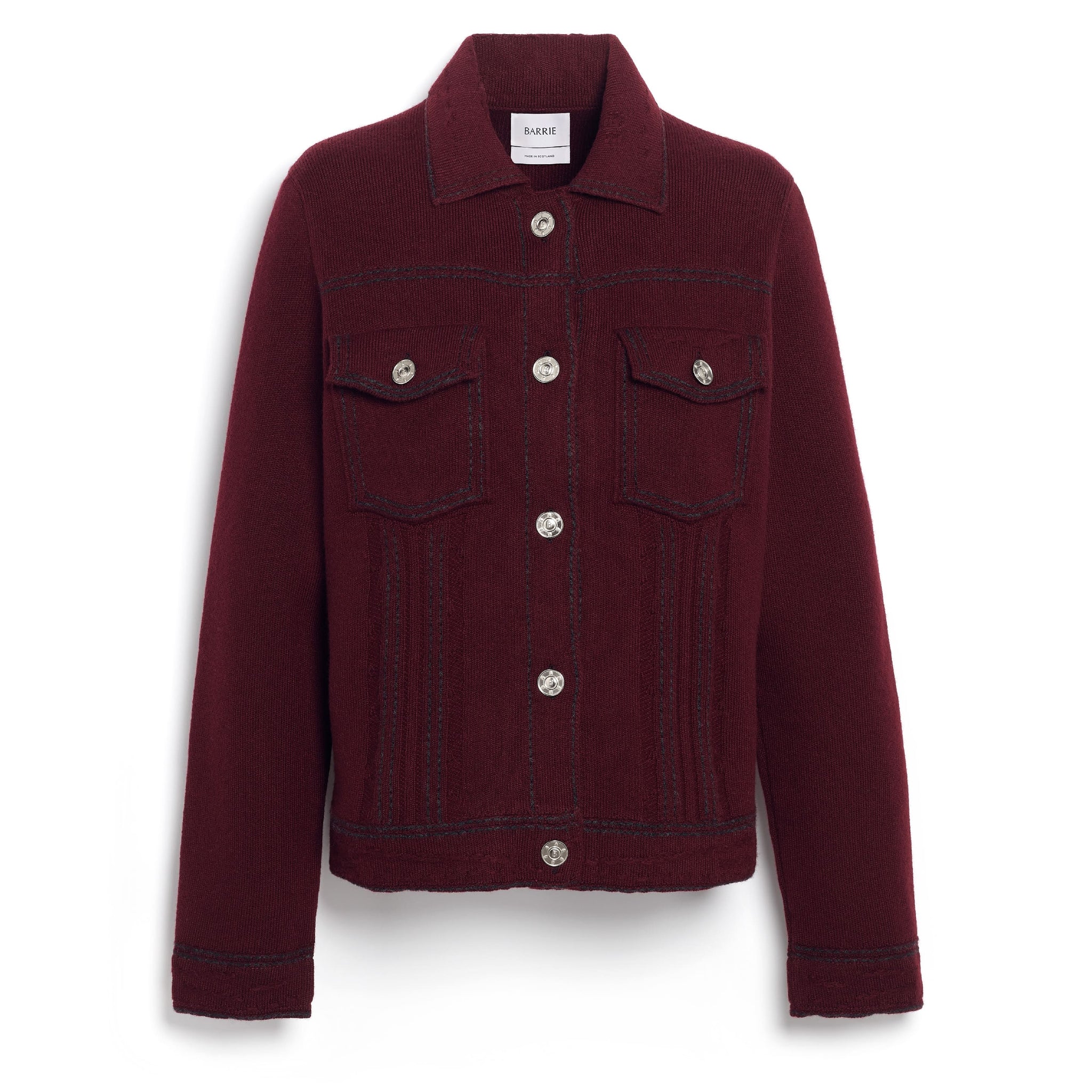 Denim regular cashmere and cotton jacket | Barrie - Barrie