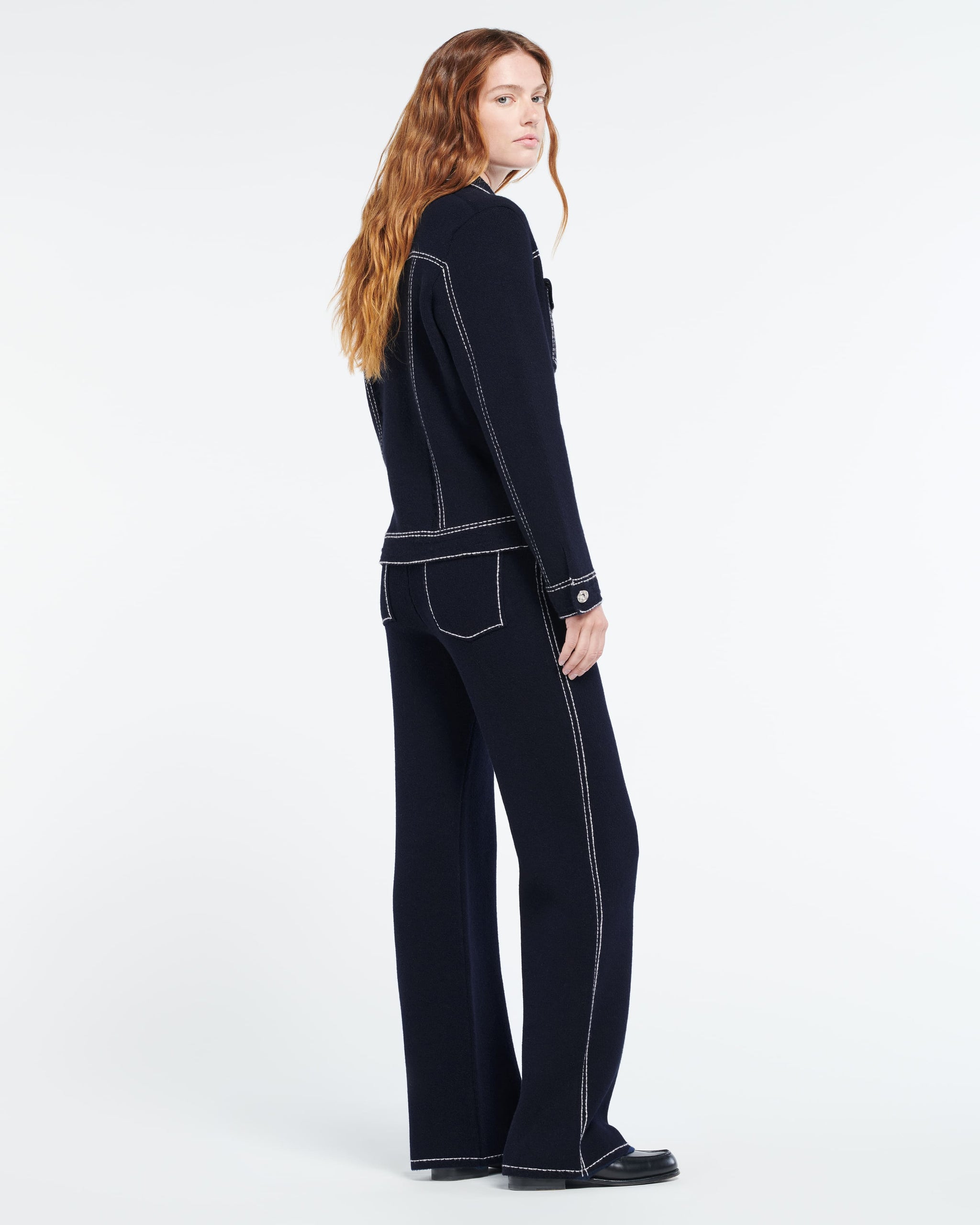 캐시미어 & 면 스트레이트 컷 데님 재킷 | Barrie - Barrie