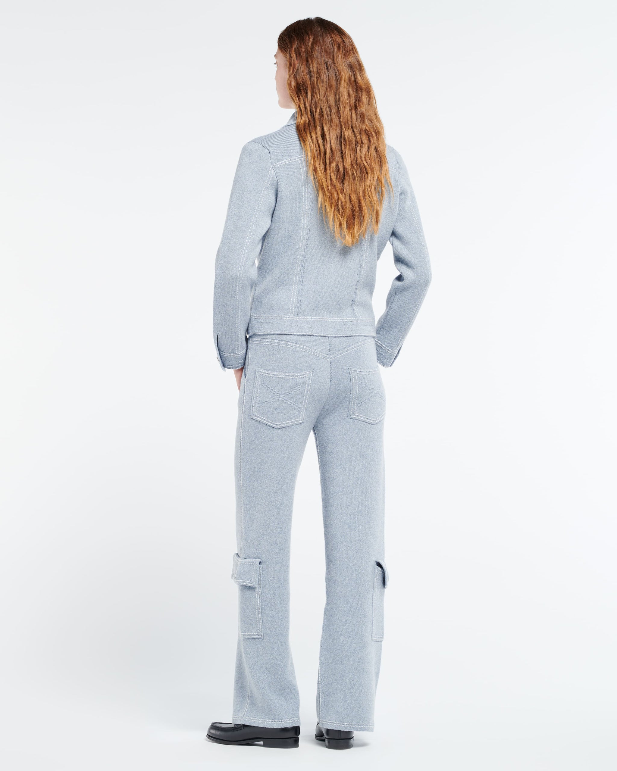 캐시미어 & 면 스트레이트 컷 데님 재킷 | Barrie - Barrie