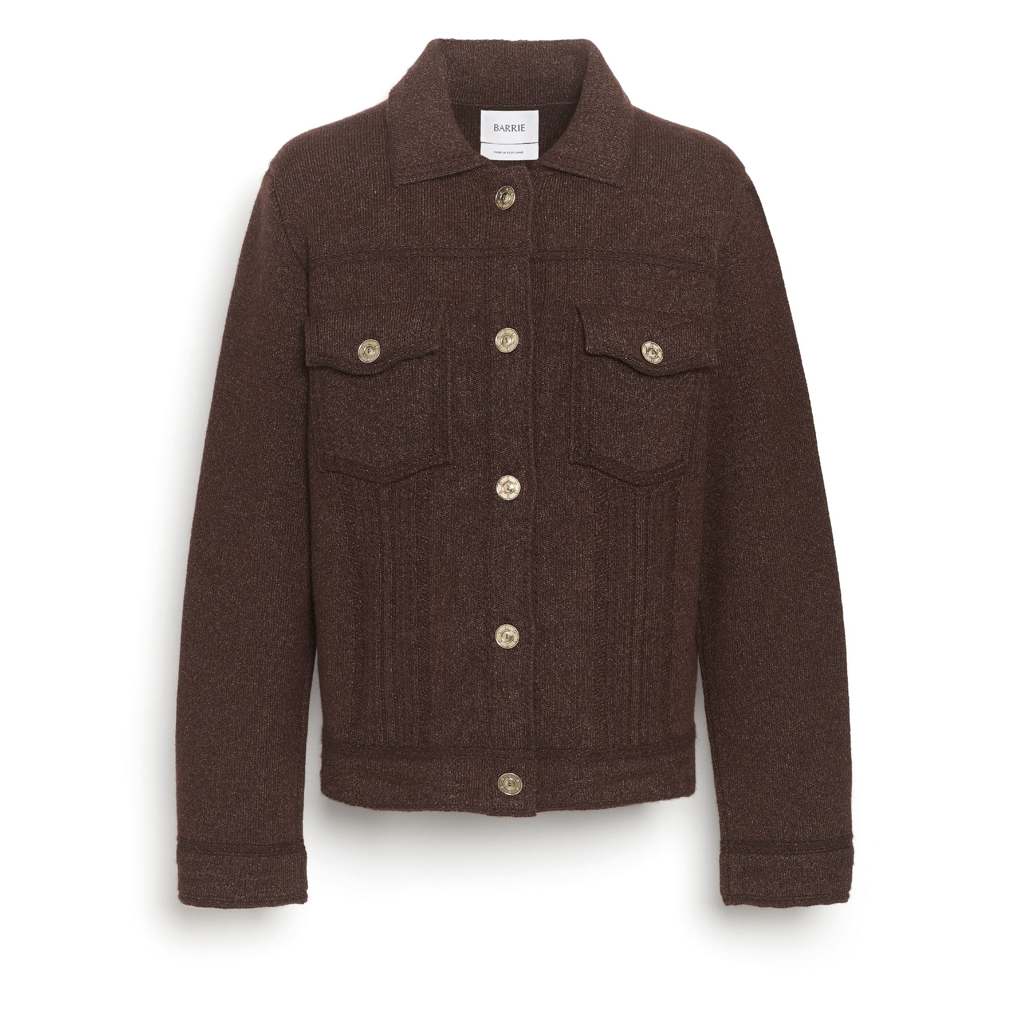 Denim regular cashmere and cotton jacket | Barrie - Barrie