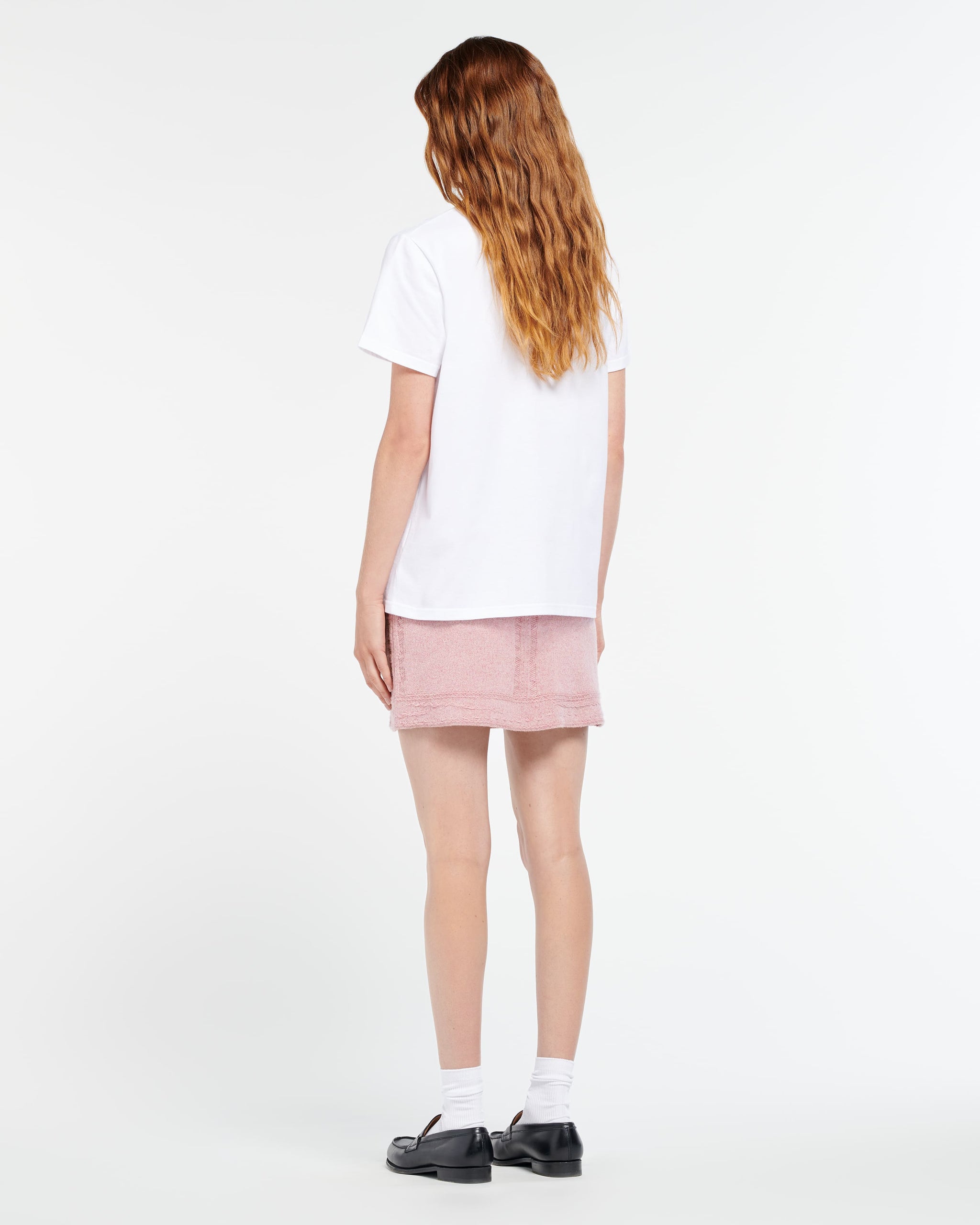 Denim cashmere and cotton skirt | Barrie - Barrie