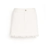 barrie Mini-jupe Denim à franges en cachemire et coton