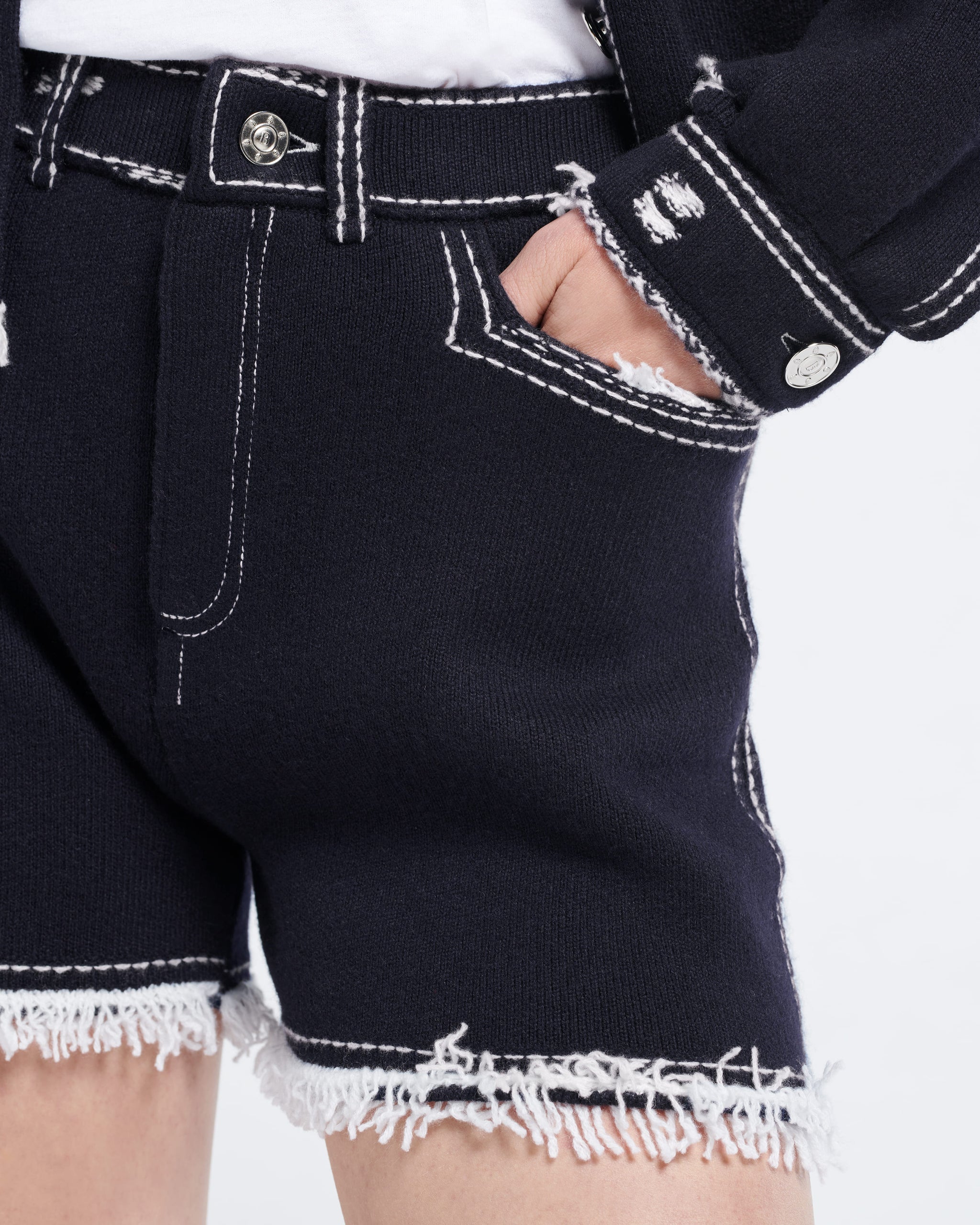 Short Denim à franges | Barrie - Barrie