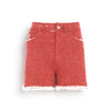 barrie Short Denim à franges