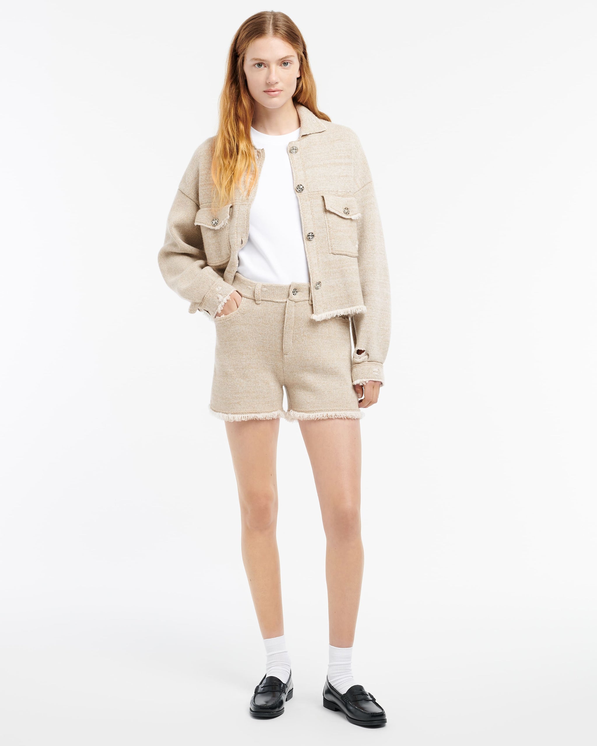 Short Denim à franges | Barrie - Barrie