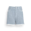 barrie Short Denim à franges