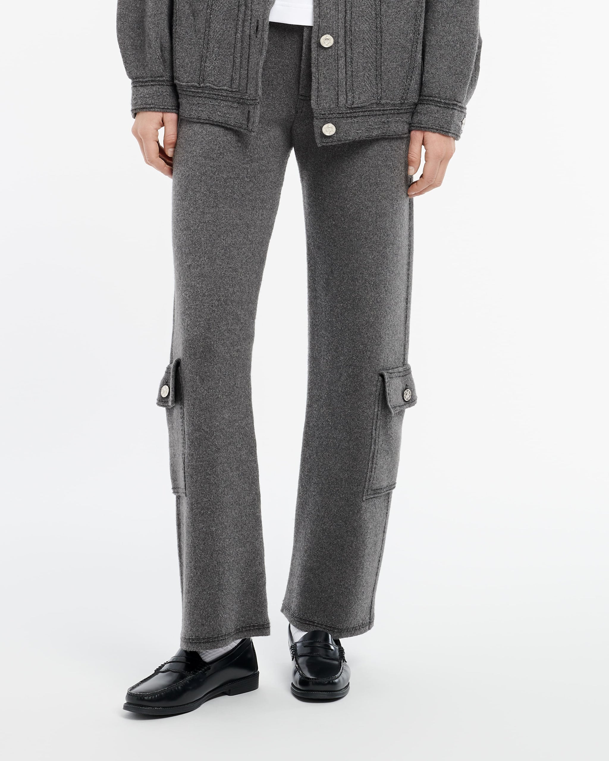 Pantalon Denim cargo en cachemire et coton | Barrie - Barrie