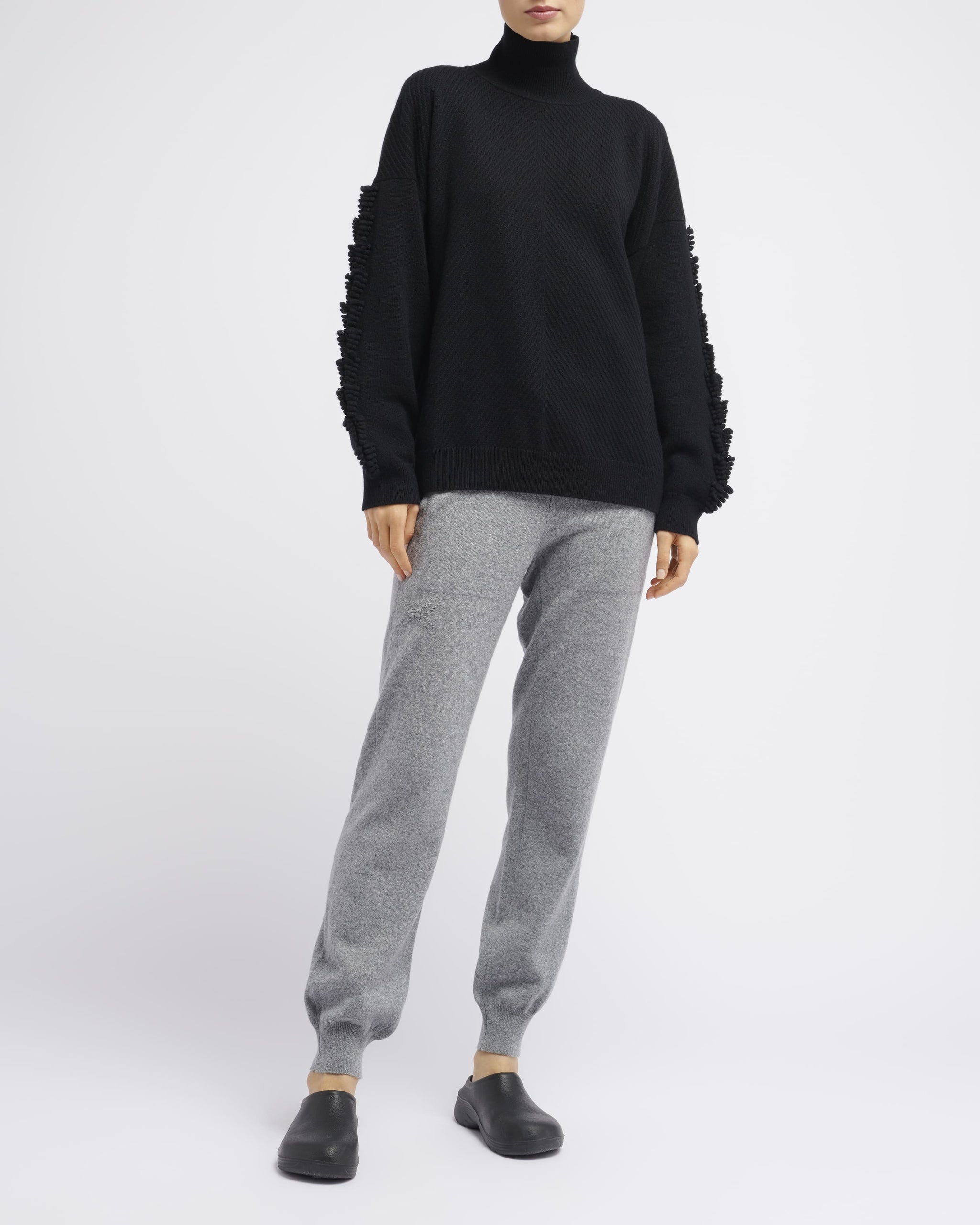 Pull col roulé détail 3D en cachemire | Barrie - Barrie