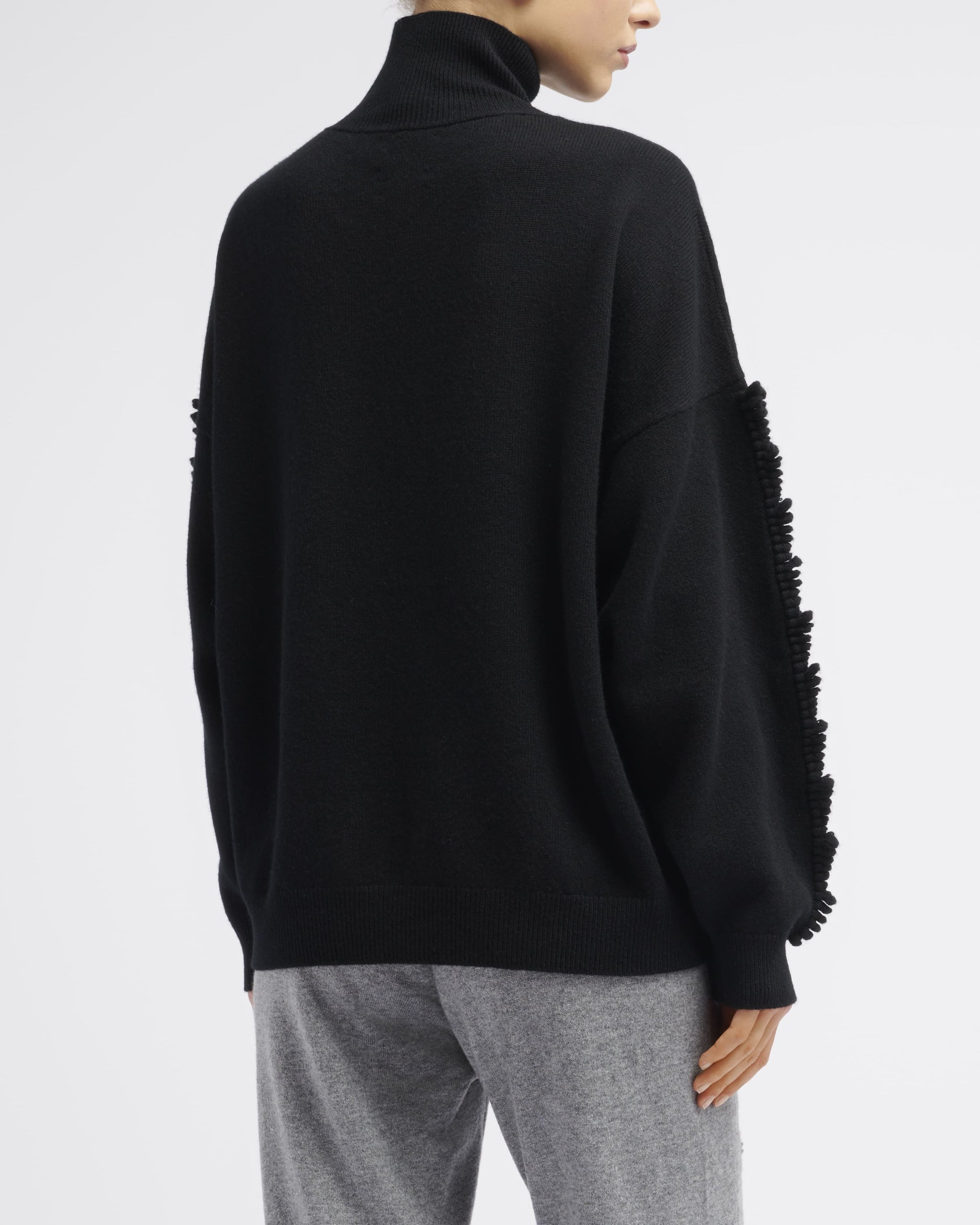 Pull col roulé détail 3D en cachemire | Barrie - Barrie