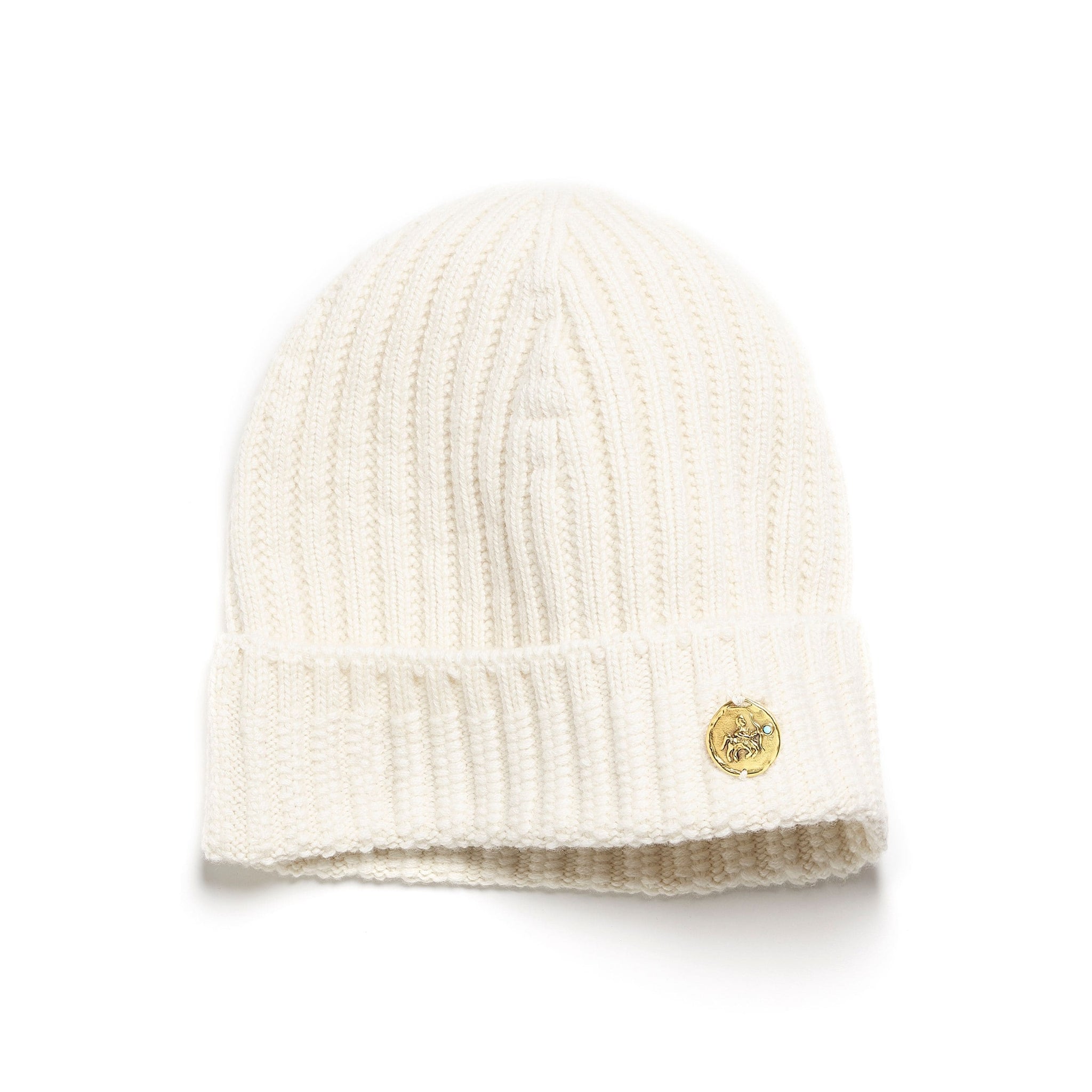 Beanie hat in cashmere to be personalised with a zodiac medal | Barrie - Barrie