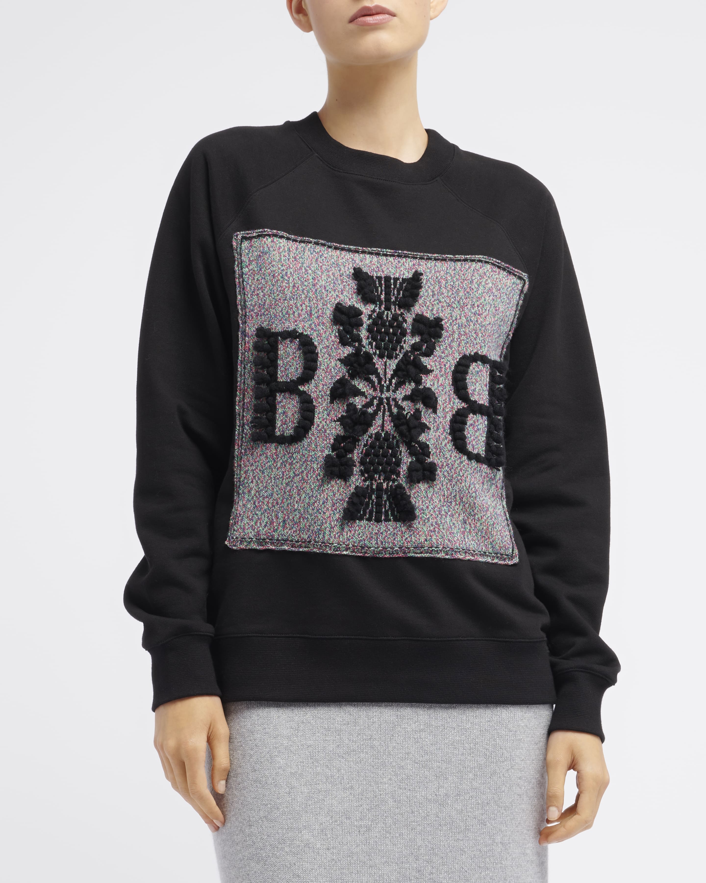 Sweatshirt with Barrie logo cashmere patch