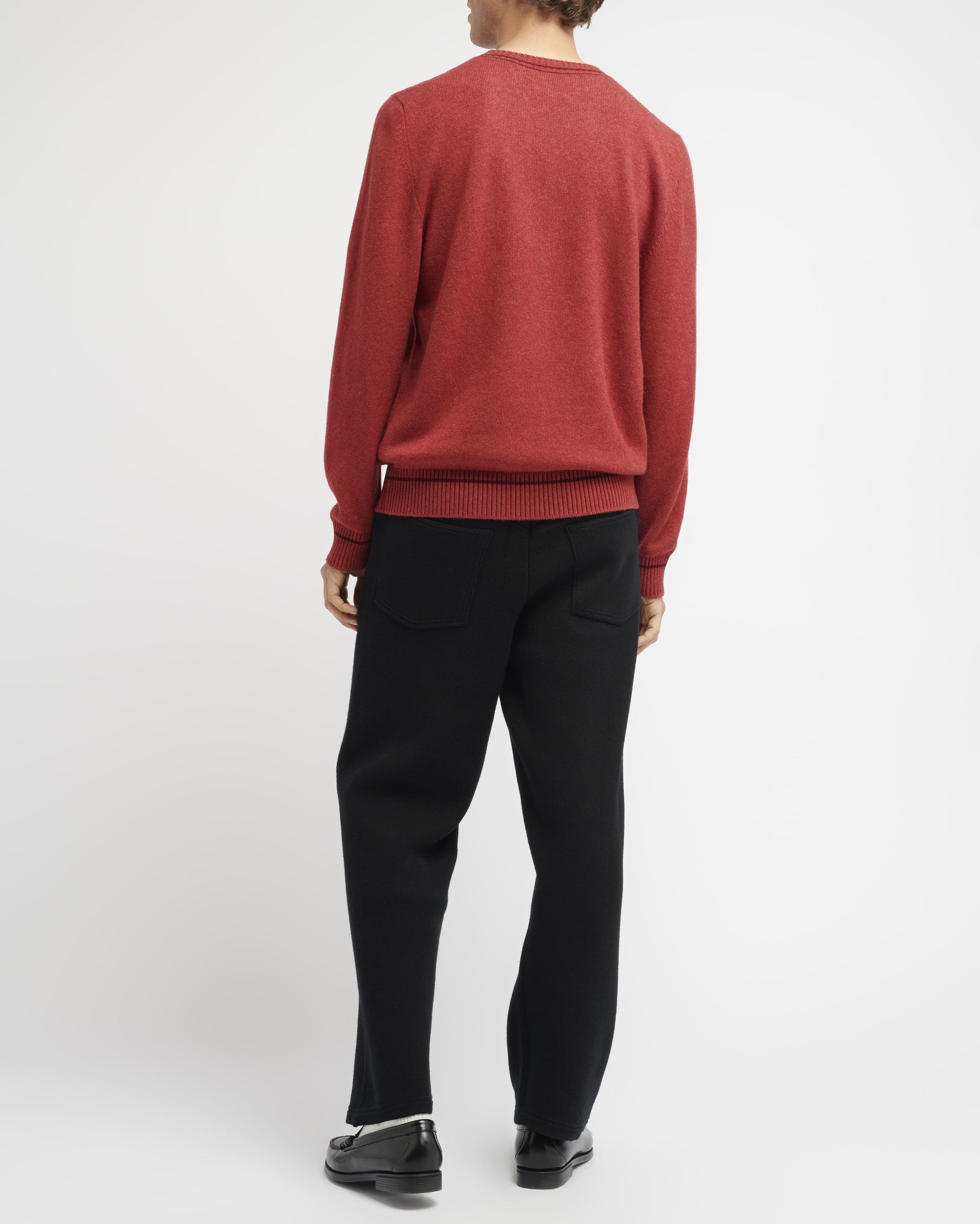 Pull col rond logo Barrie 3D en cachemire | Barrie - Barrie