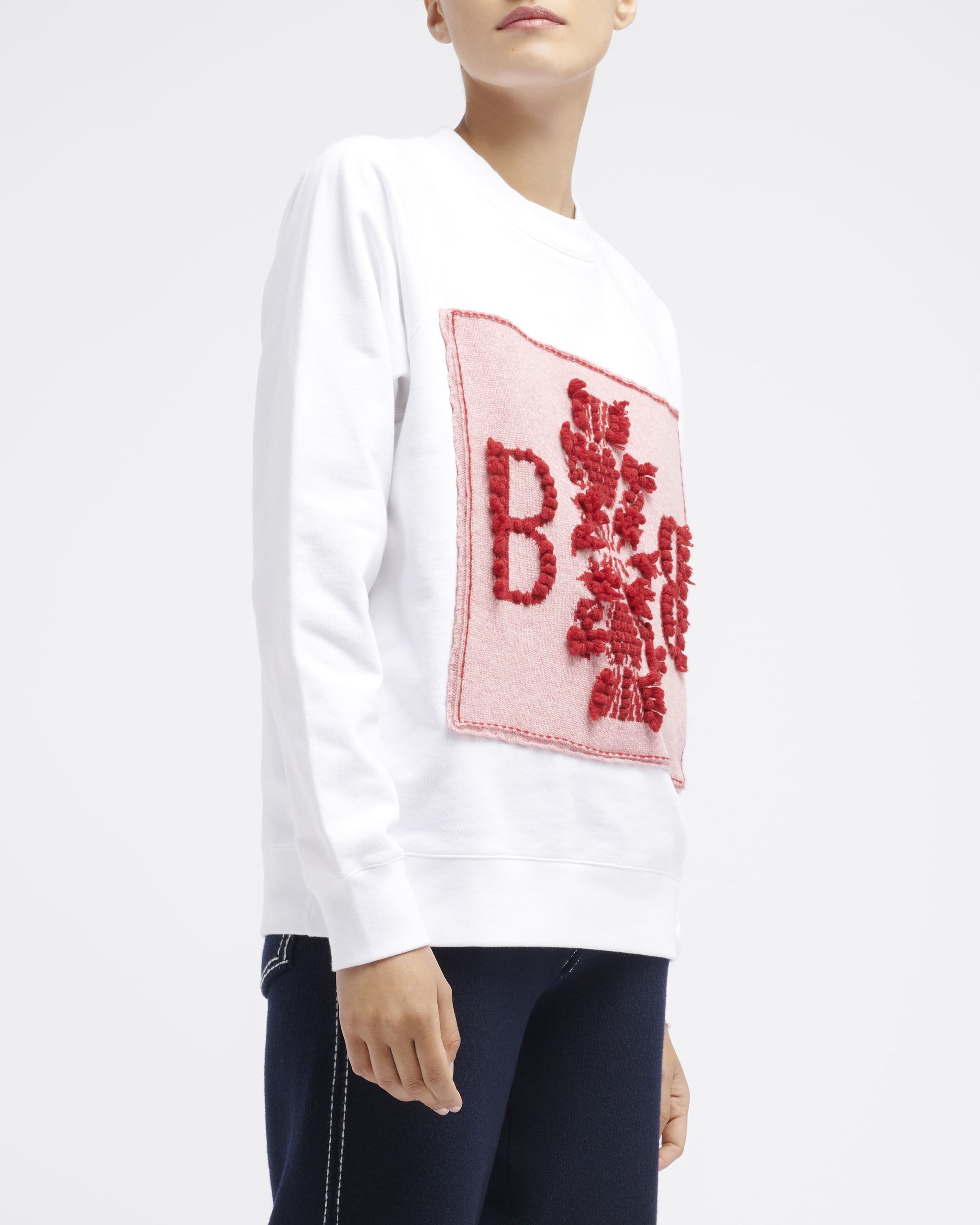 Sweatshirt with Barrie logo cashmere patch | Barrie - Barrie