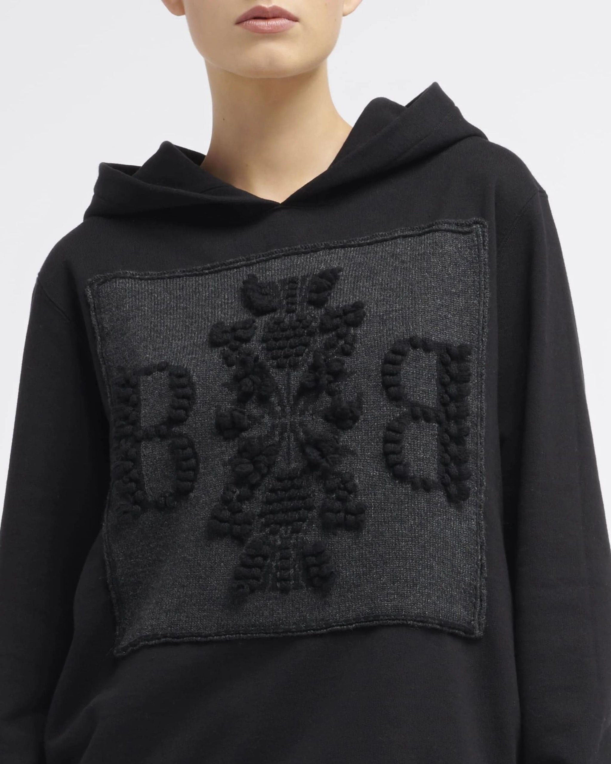 Hoodie with Barrie logo cashmere patch