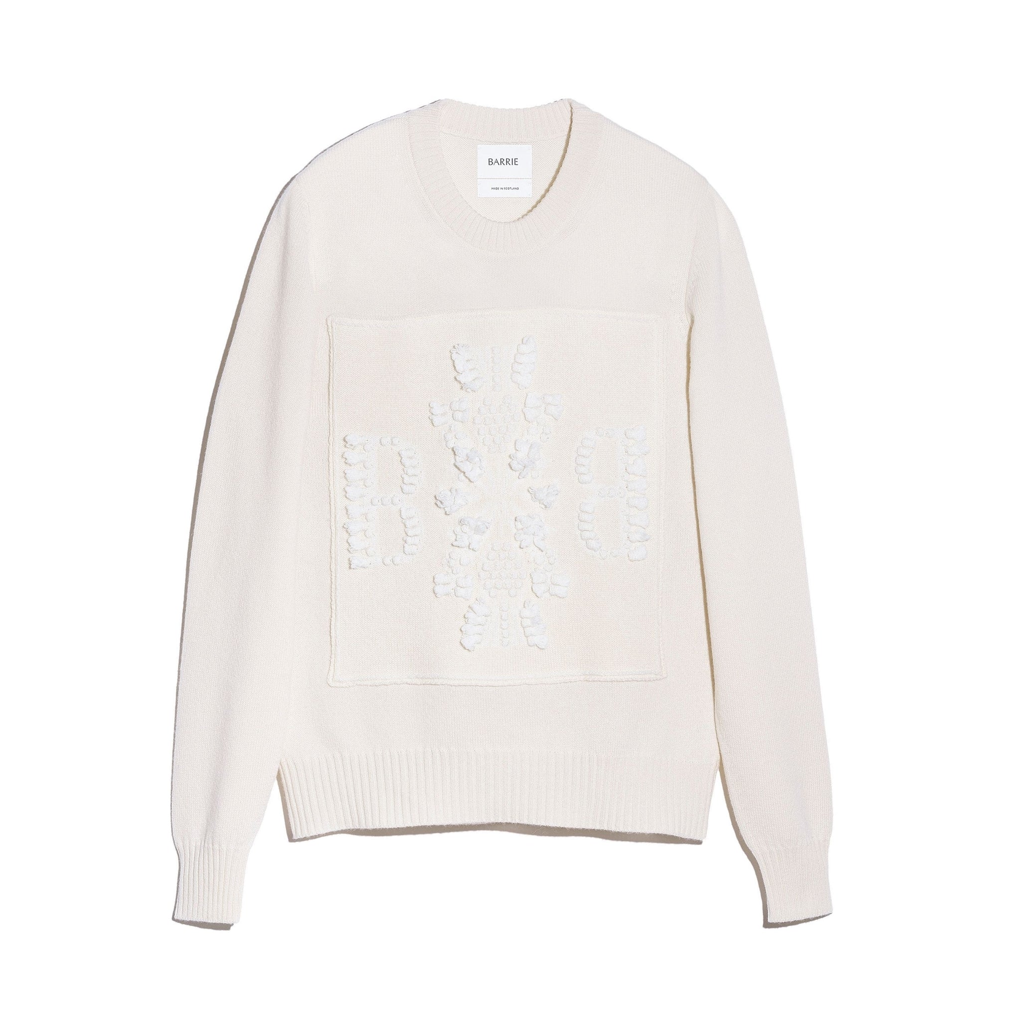 3D cashmere logo round-neck jumper | Barrie - Barrie