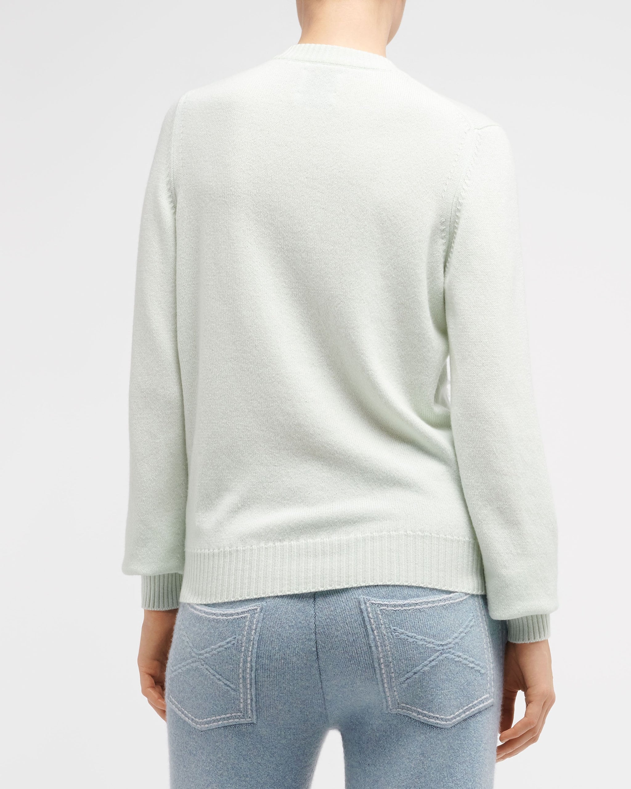 Pull col rond logo 3D en cachemire | Barrie - Barrie