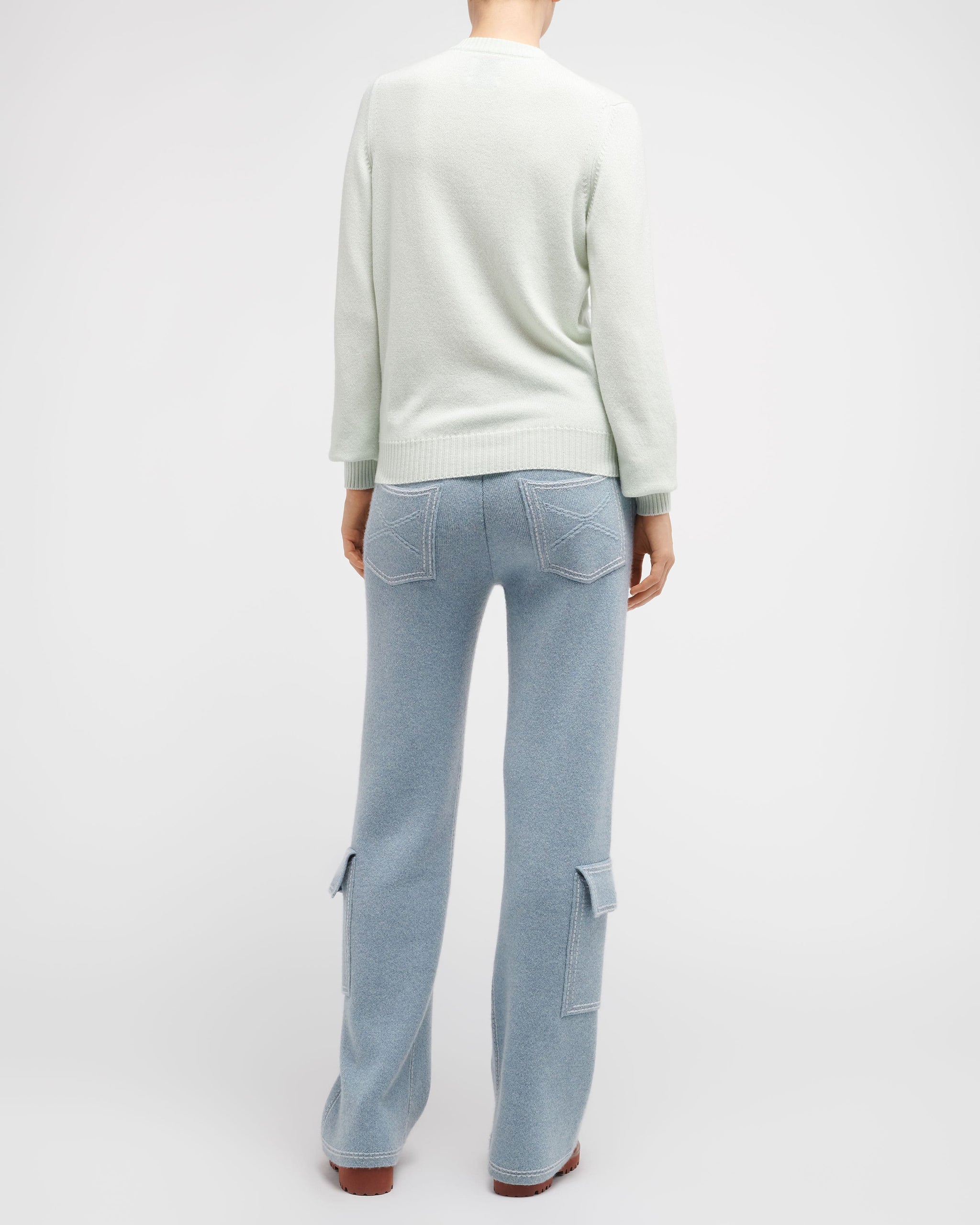 Pull col rond logo 3D en cachemire | Barrie - Barrie