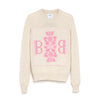 barrie Pull col rond logo 3D en cachemire