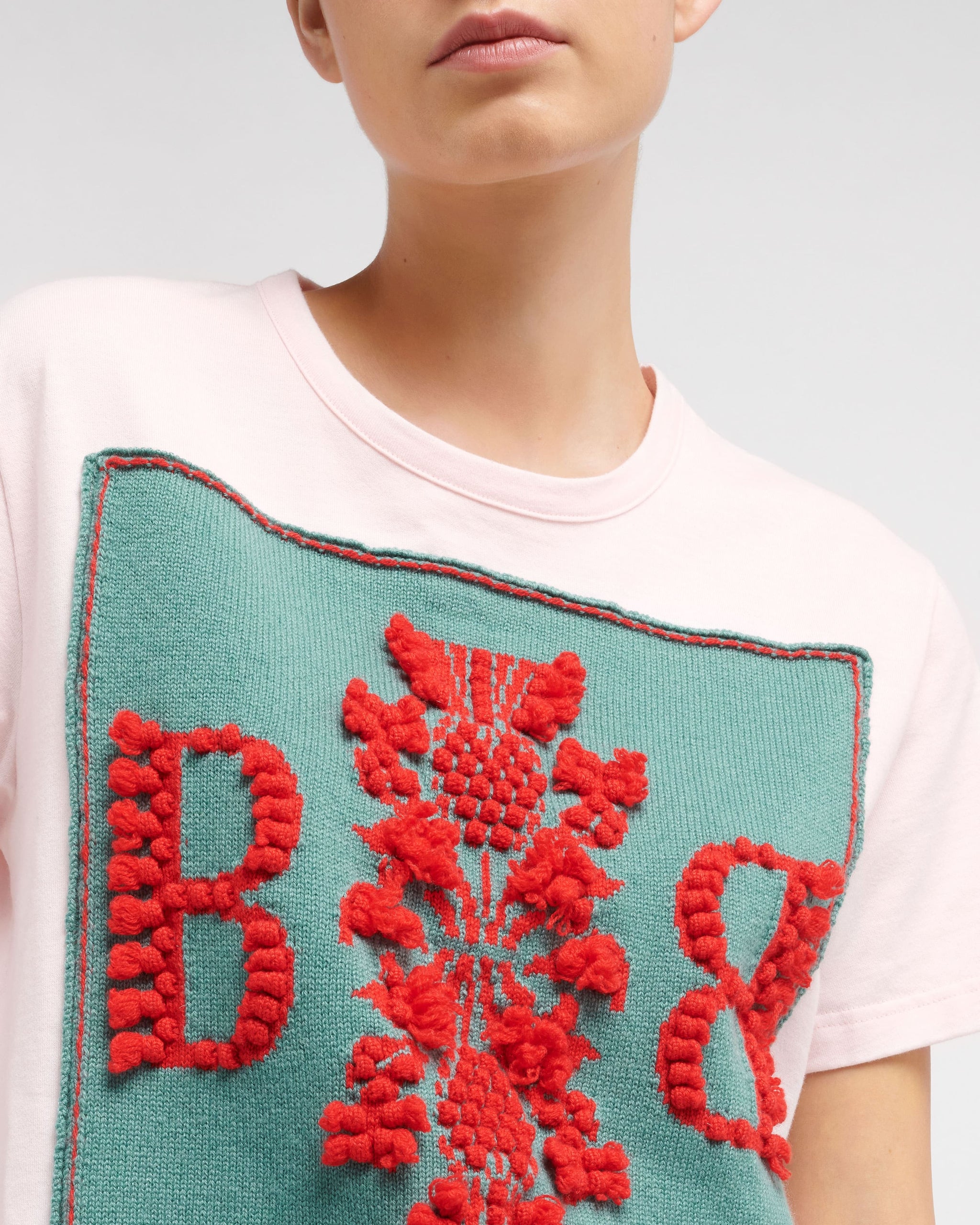 T-shirt with Barrie logo cashmere patch | Barrie - Barrie