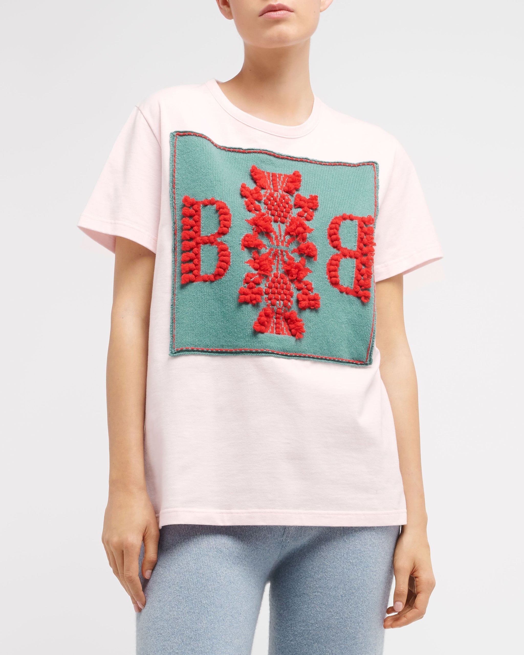 T-shirt with Barrie logo cashmere patch | Barrie - Barrie