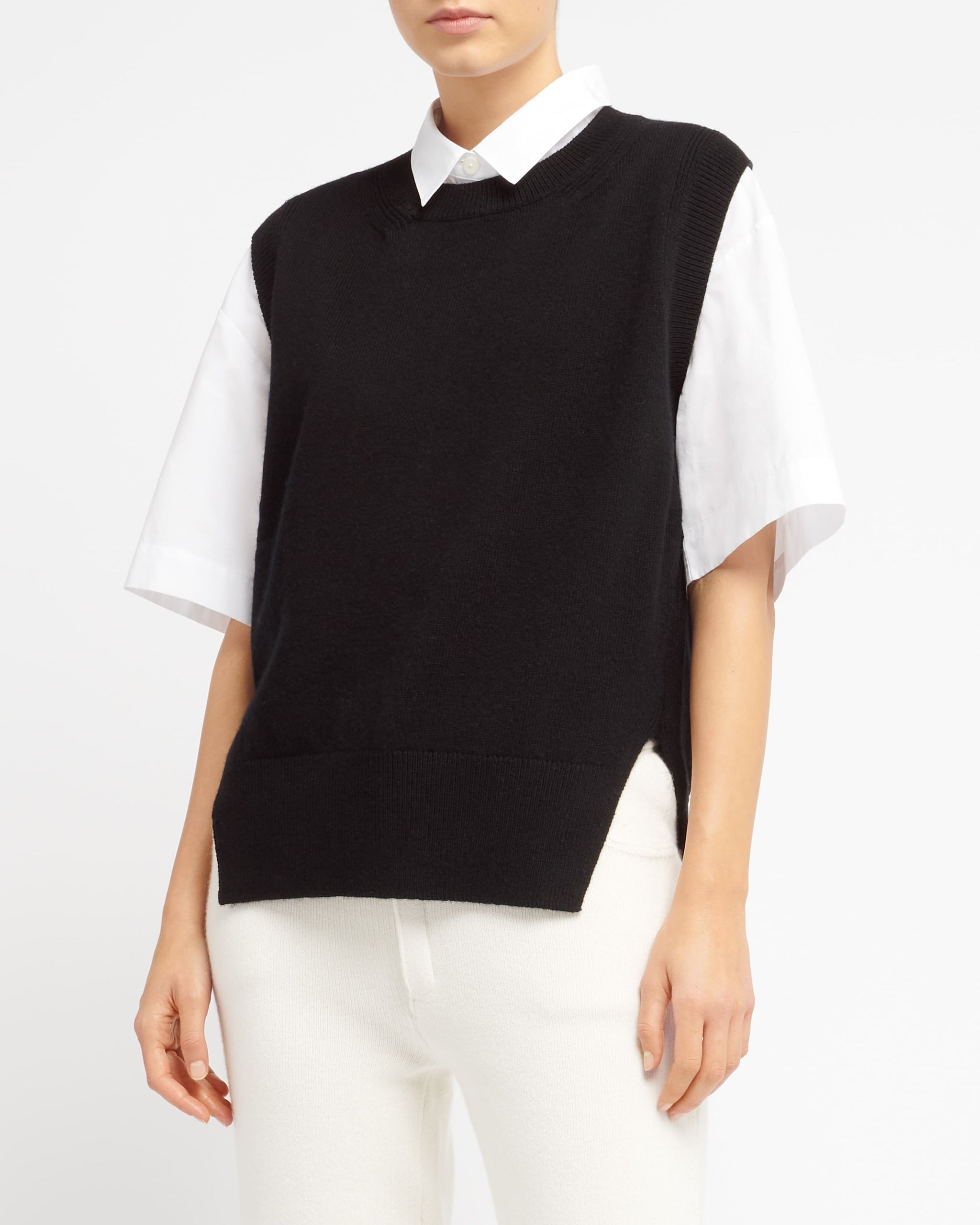 Iconic sleeveless cashmere jumper | Barrie - Barrie