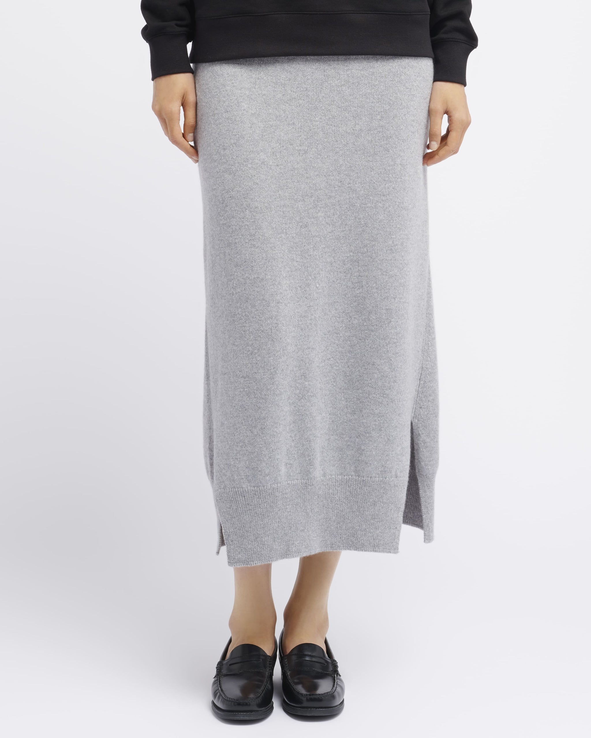 캐시미어 미디 스커트 | Barrie - Barrie