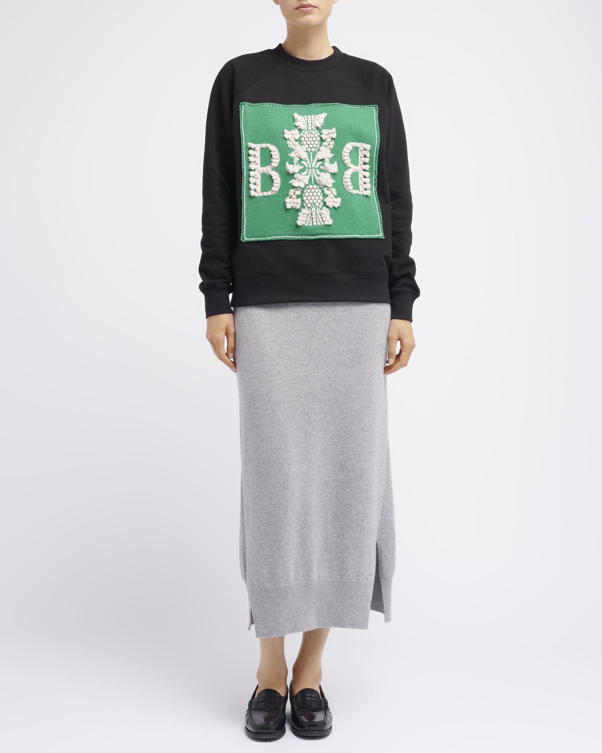 캐시미어 미디 스커트 | Barrie - Barrie