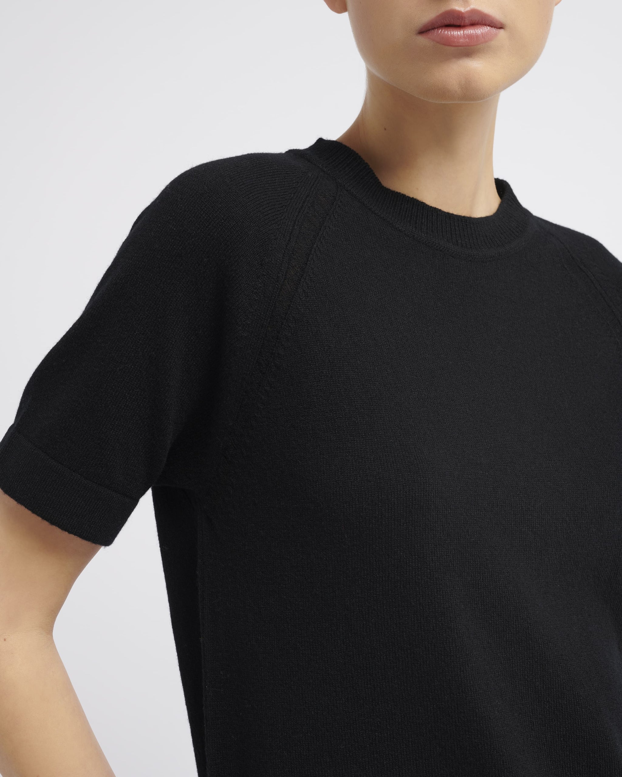 Cashmere short sleeved top | Barrie - Barrie