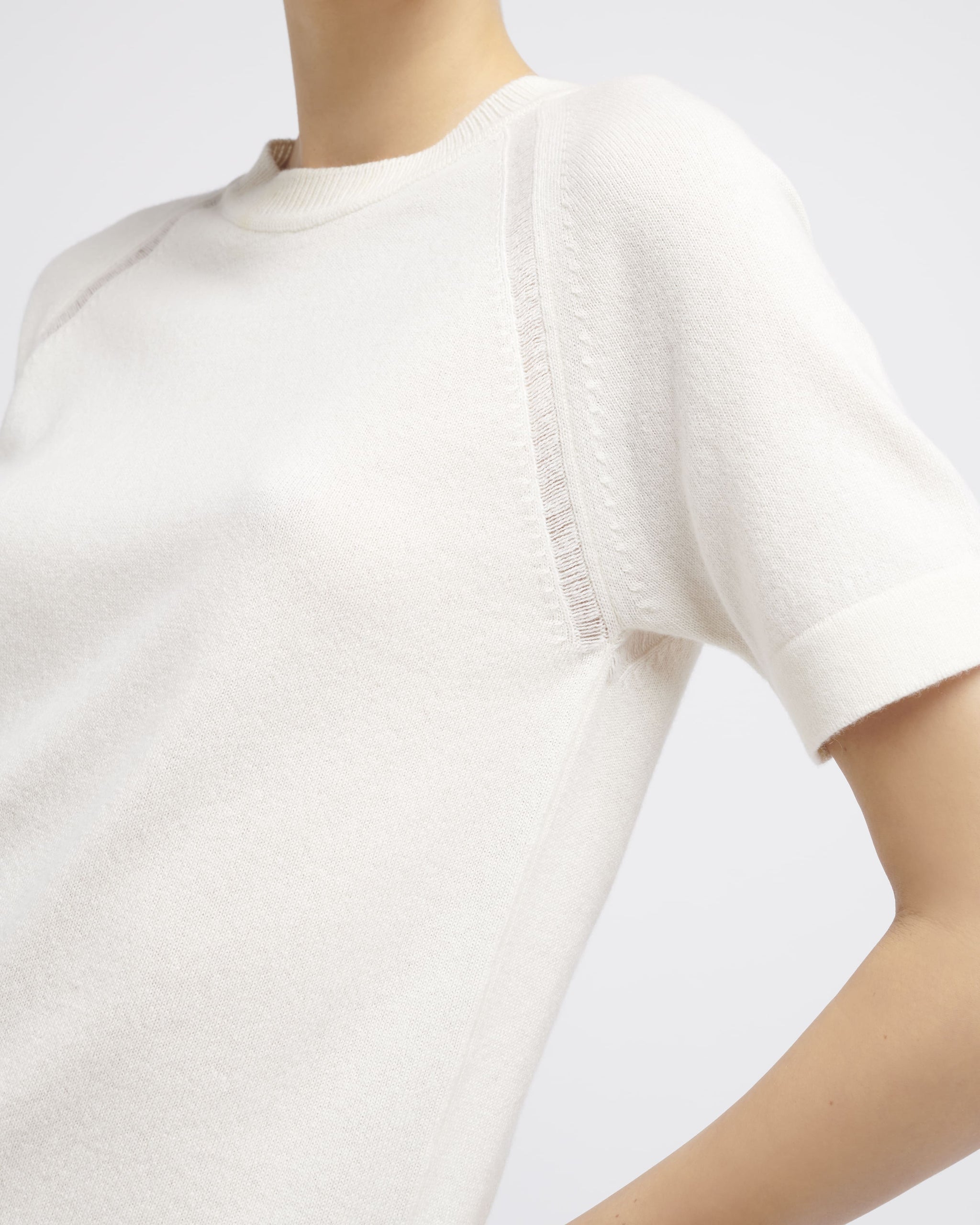 Cashmere short sleeved top | Barrie - Barrie