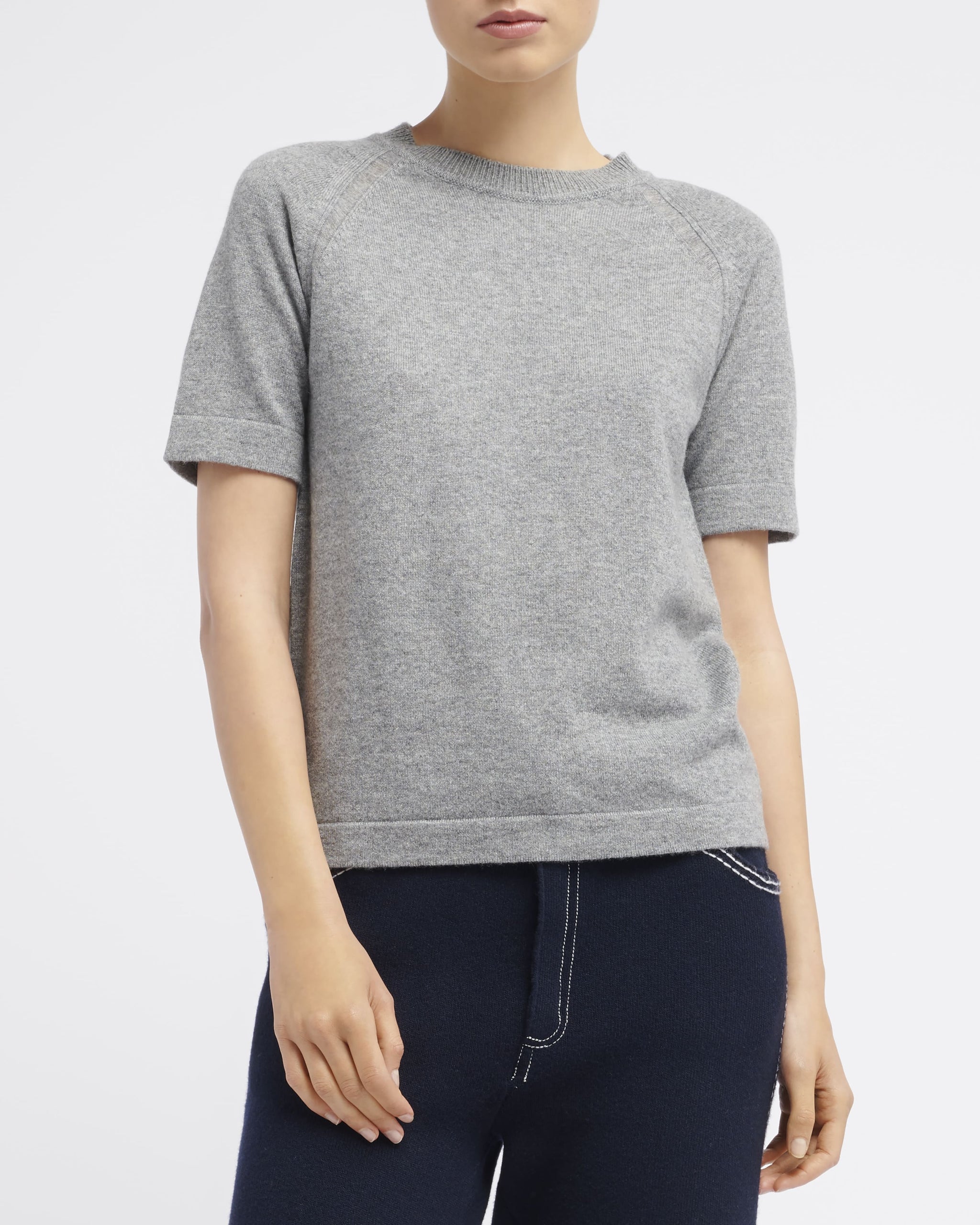Cashmere short sleeved top | Barrie - Barrie