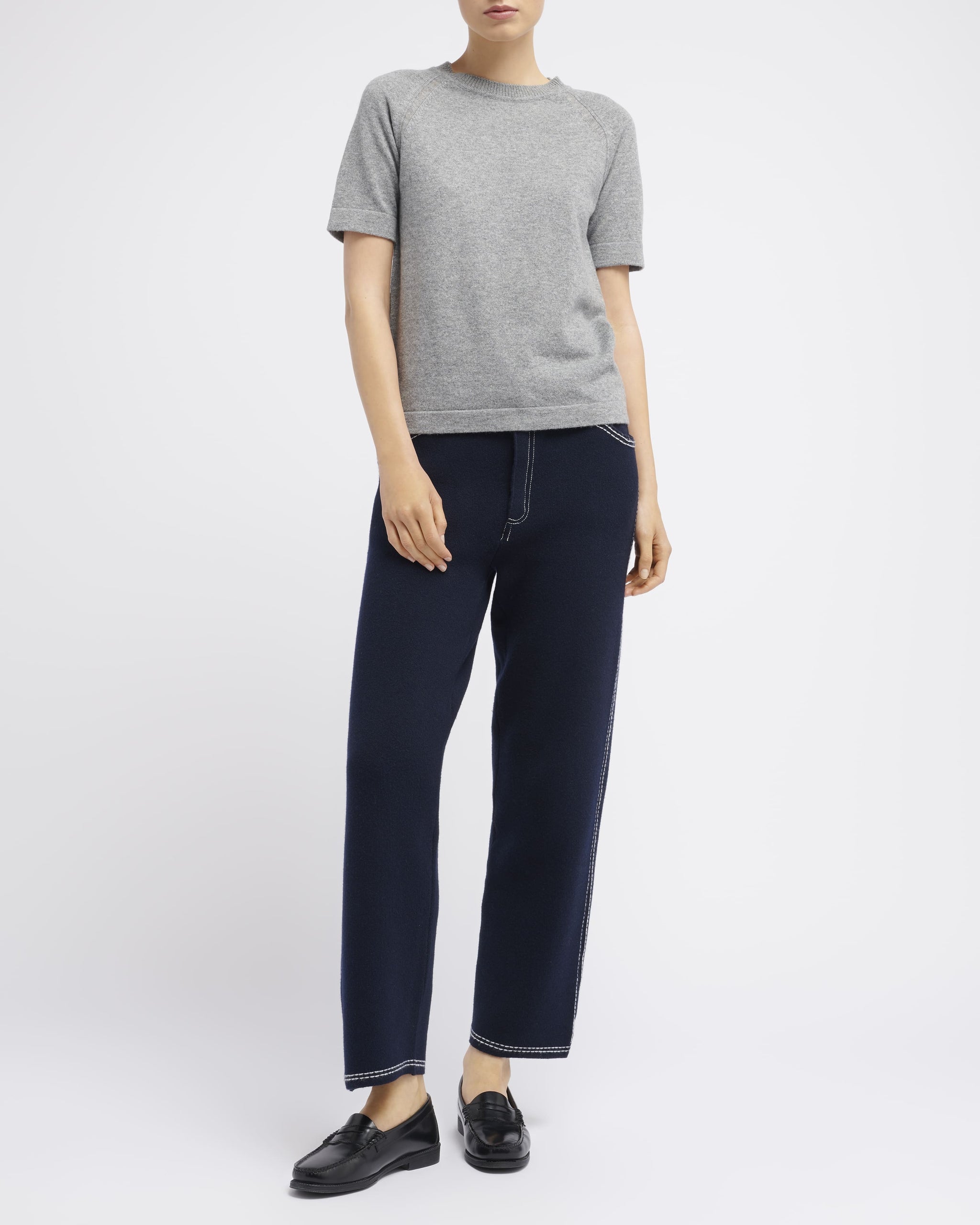 Cashmere short sleeved top | Barrie - Barrie