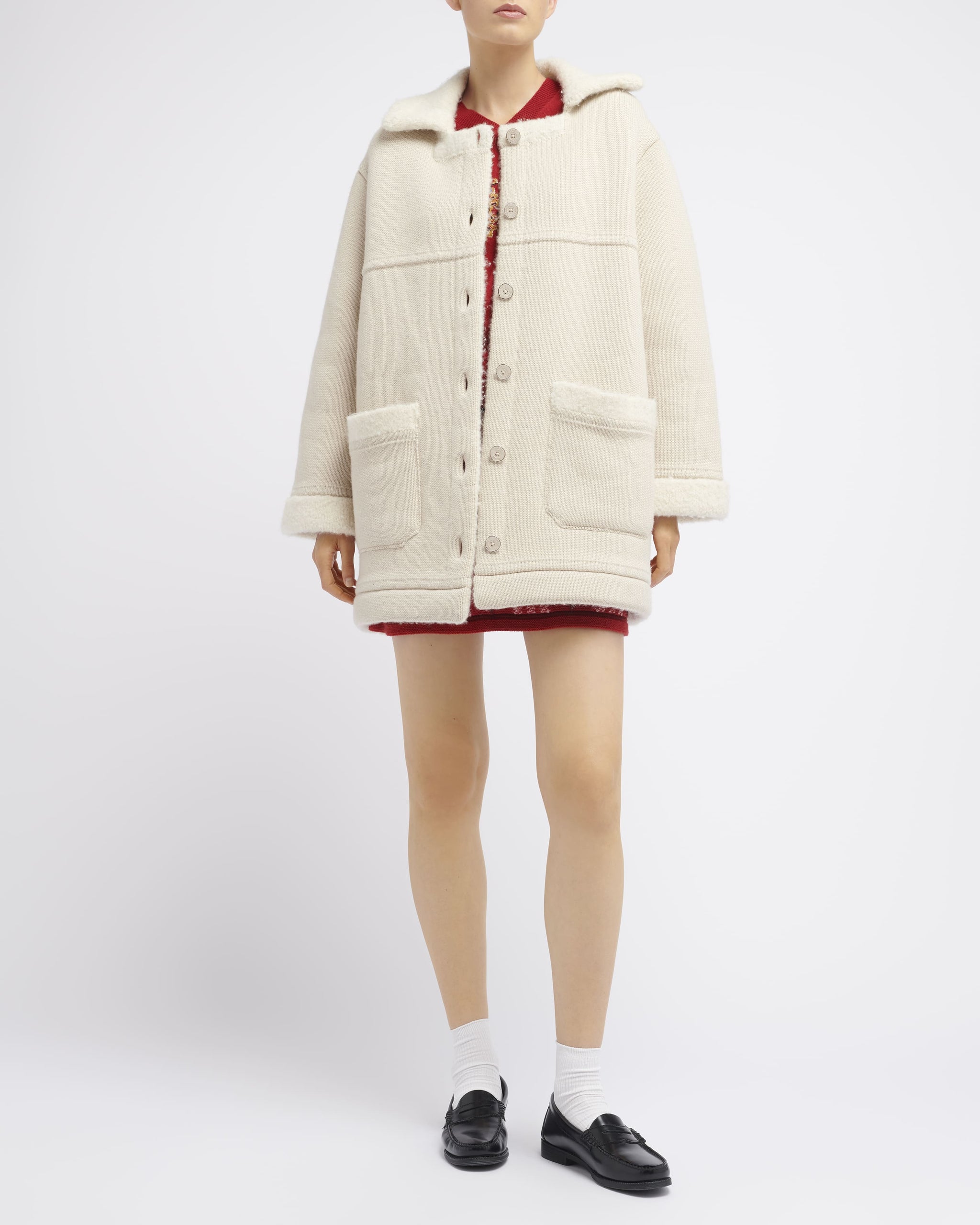 Manteau caban en cachemire et alpaga | Barrie - Barrie