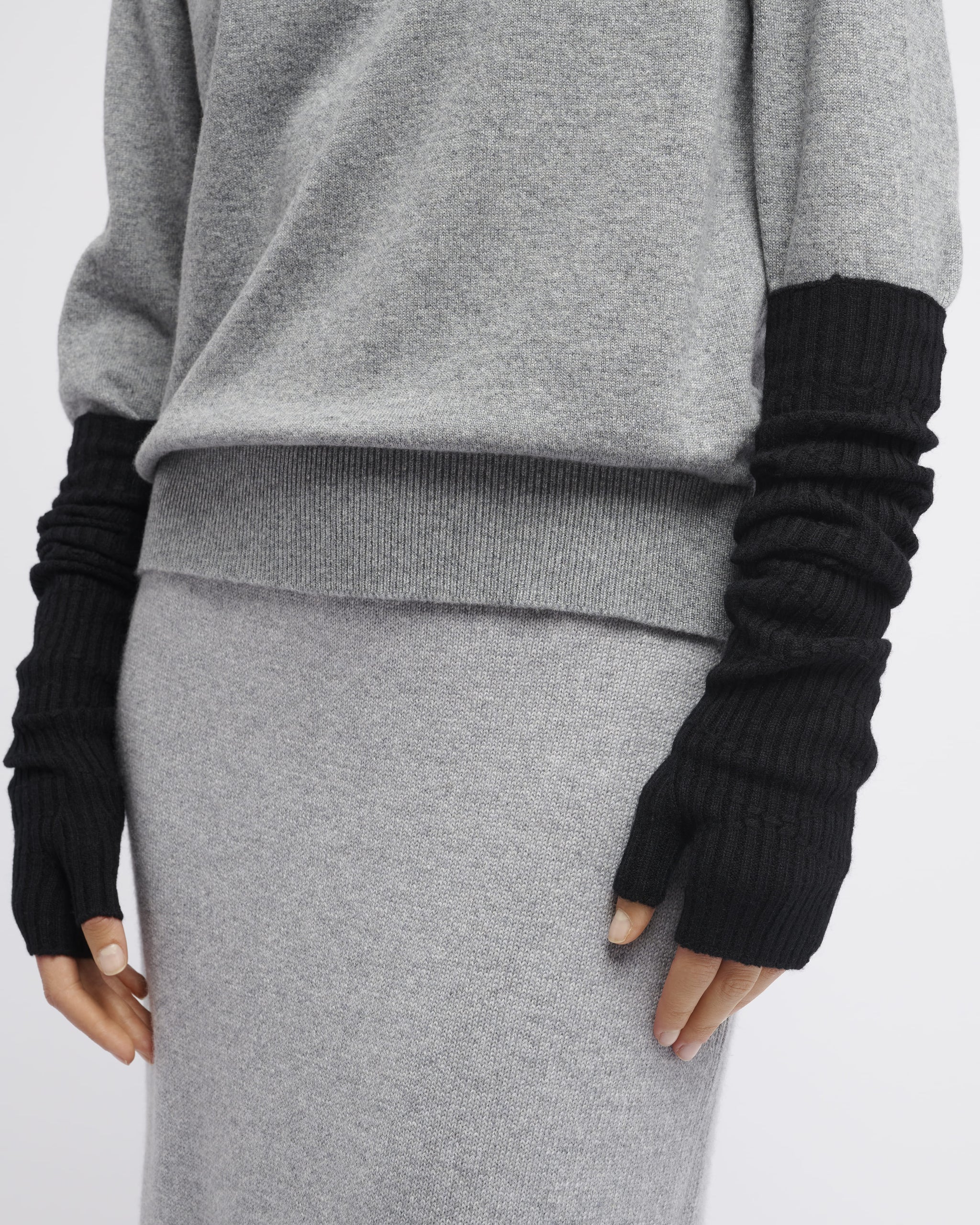 Long cashmere fingerless gloves | Barrie - Barrie