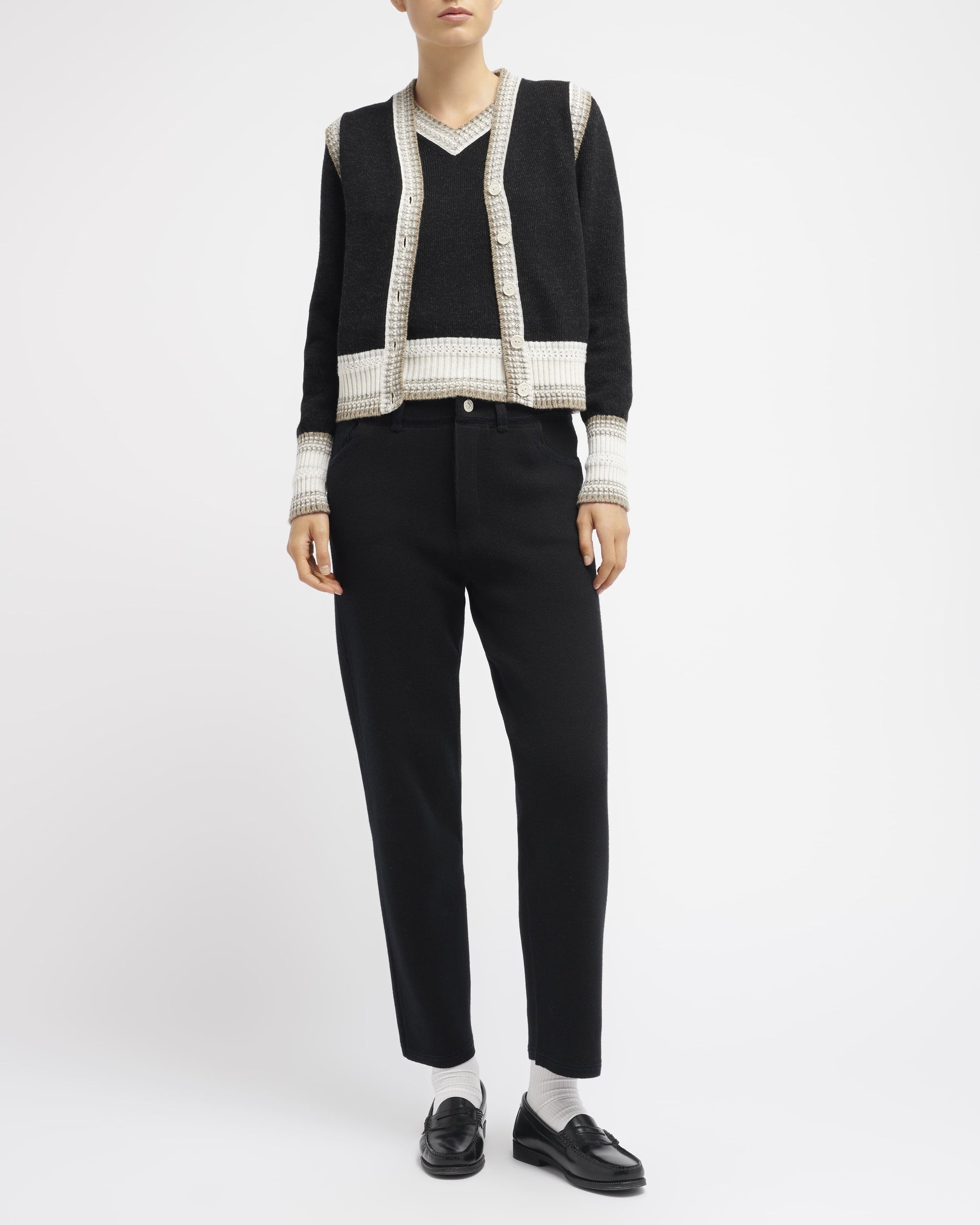 Gilet chiné sans manches en cachemire | Barrie - Barrie