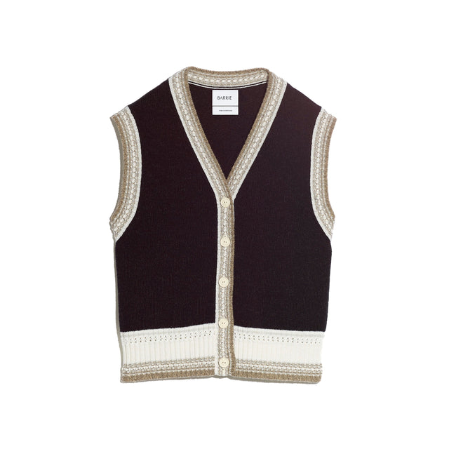 Gilet chiné sans manches en cachemire | Barrie - Barrie