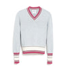 barrie Pull chiné col V en cachemire
