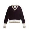 barrie Pull chiné col V en cachemire