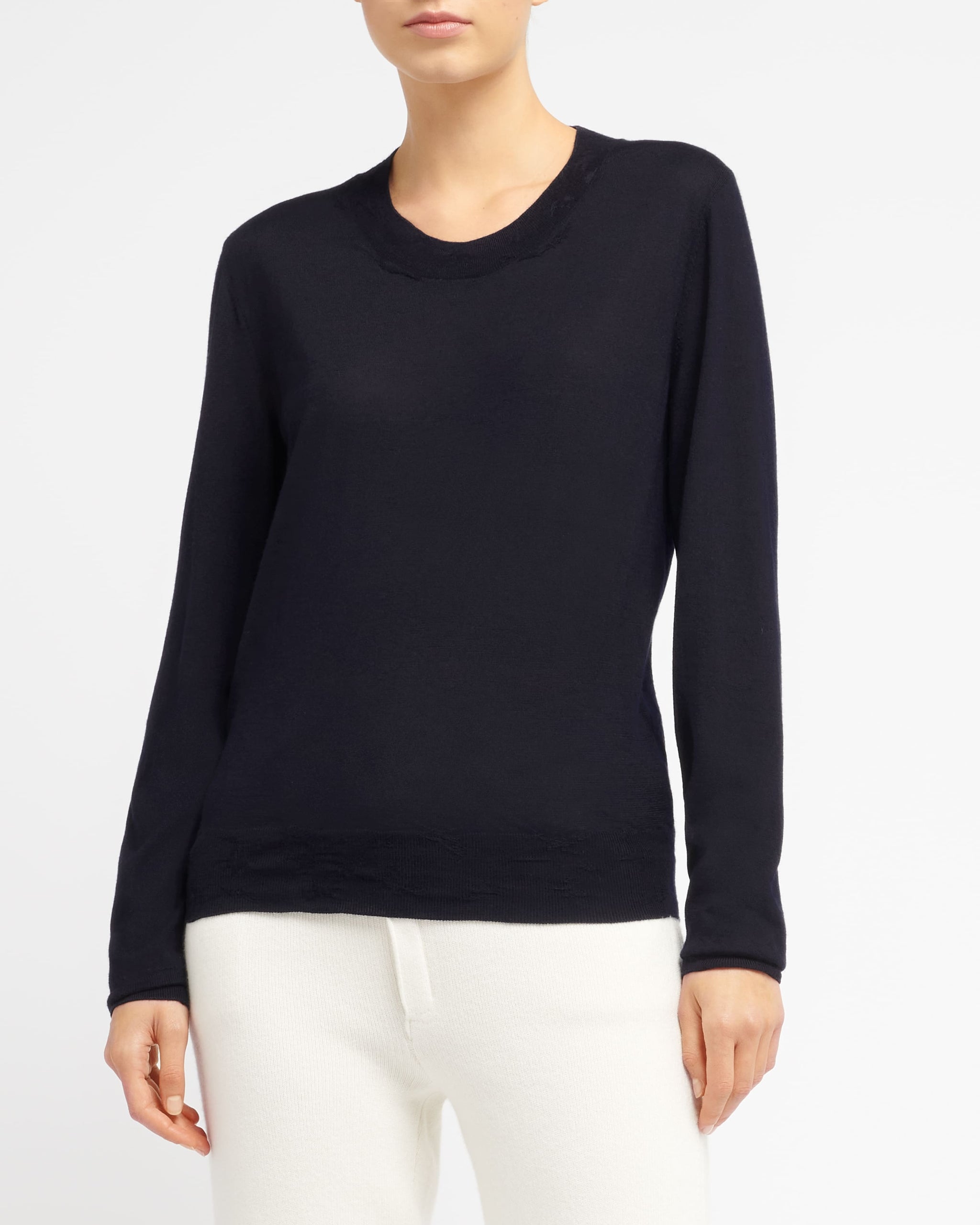 Ultra-fine cashmere round-neck jumper | Barrie - Barrie